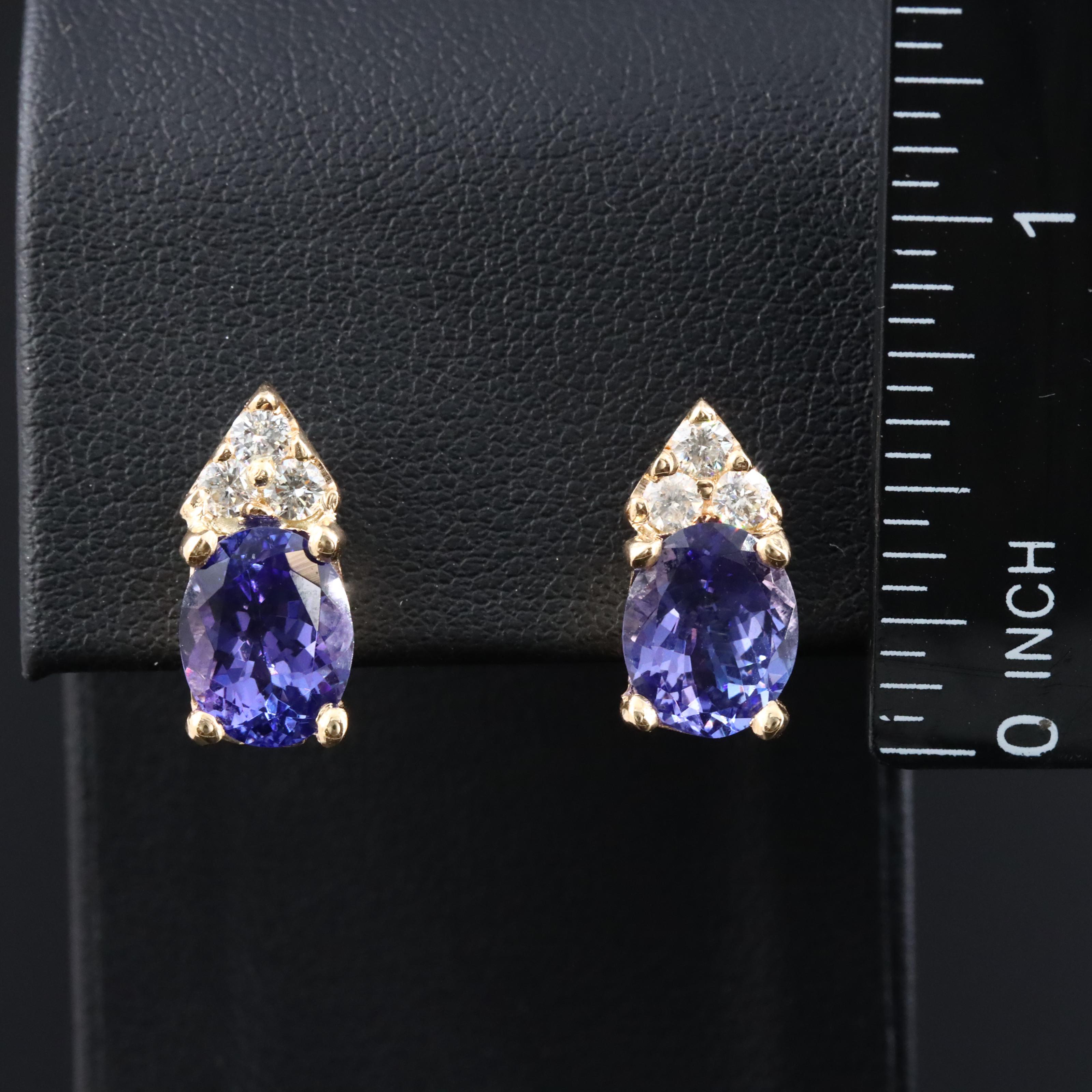18K Tanzanite and Diamond Earrings