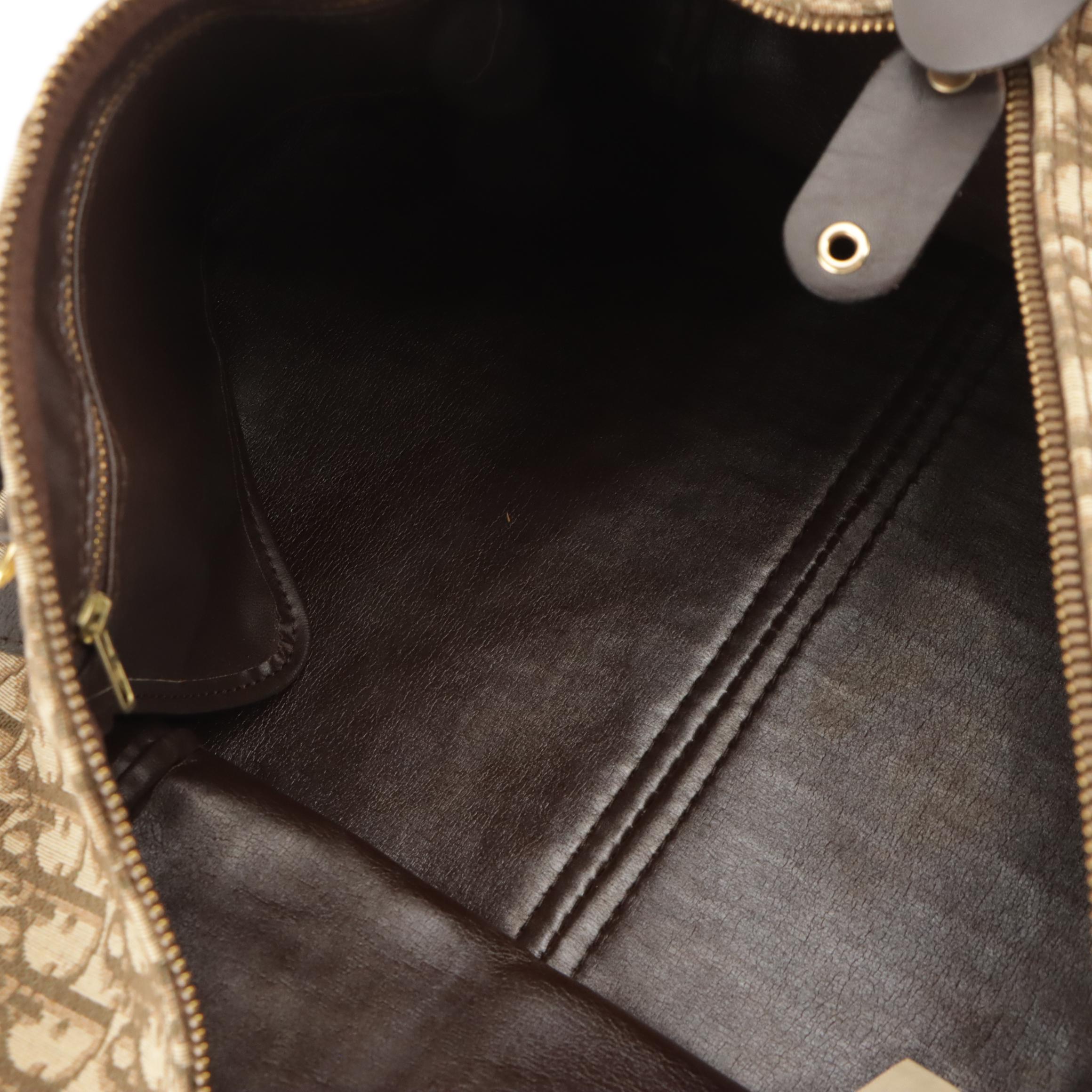 Christian Dior Boston Bag in Scotchgard™ Dior Oblique Brown Canvas, 1970s