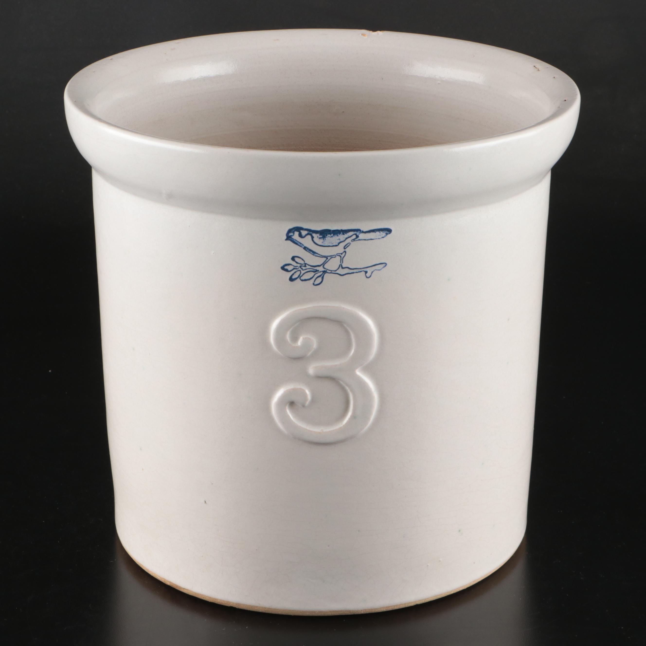 Burley Clay Productions White Glazed Earthenware Crock