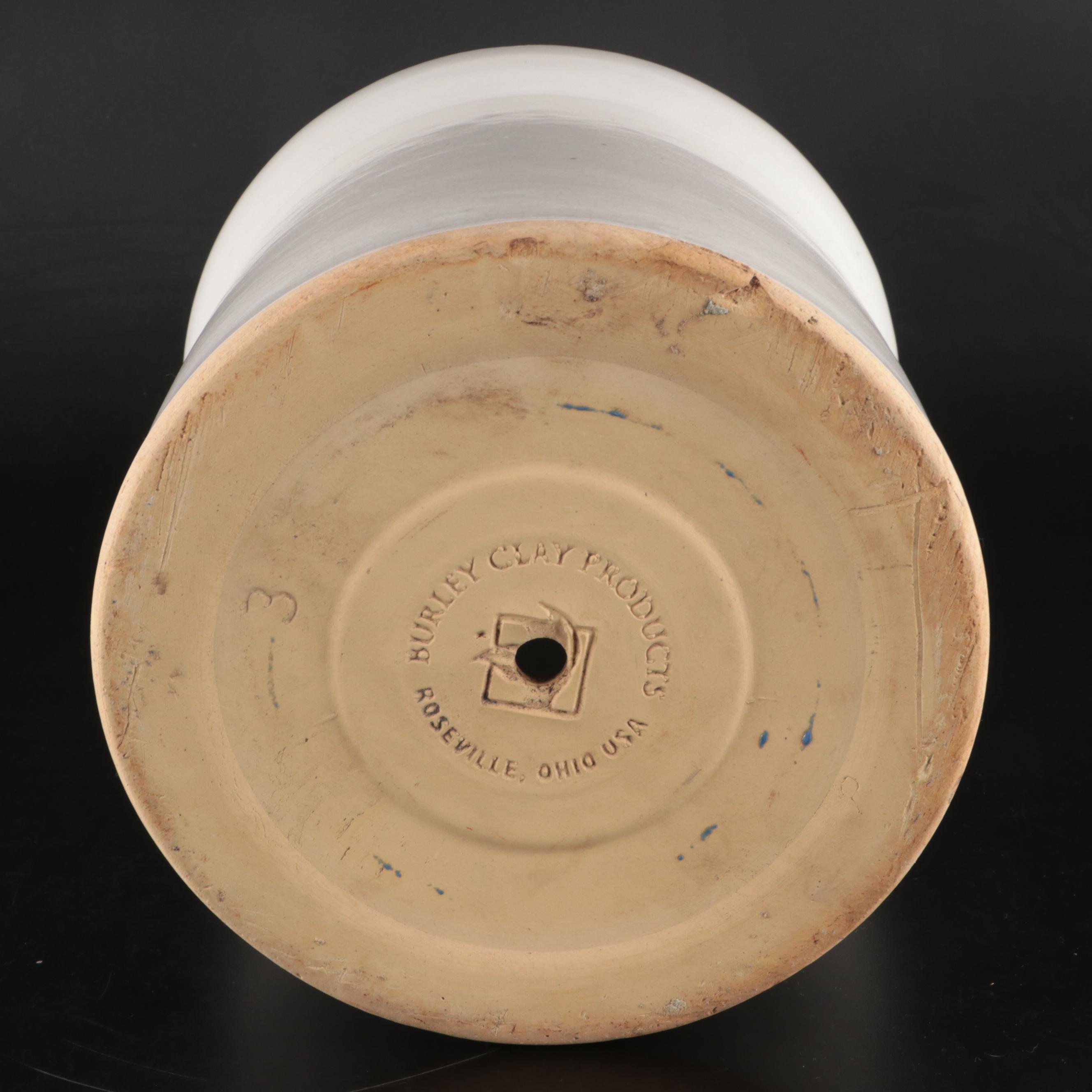 Burley Clay Productions White Glazed Earthenware Crock