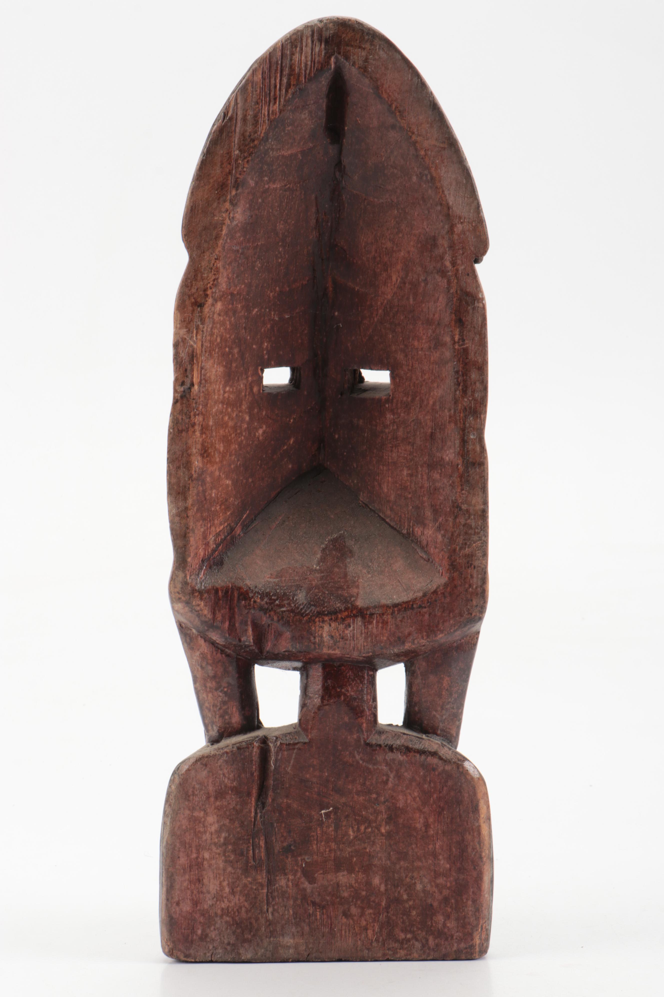 Sumatran Batak Carved Wood Figure, Nigerian Bead & Metal, Other Souvenir Masks