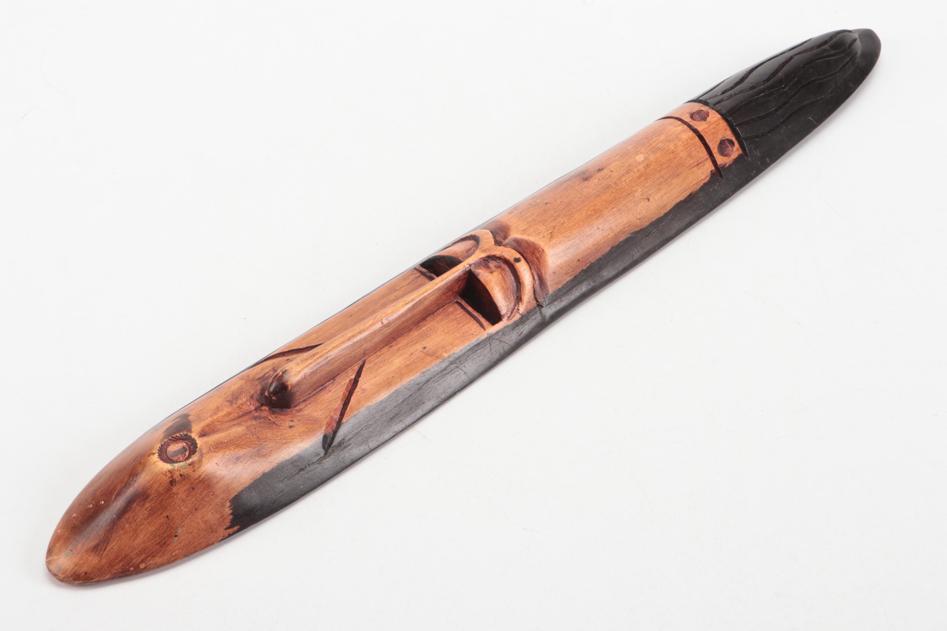 Sumatran Batak Carved Wood Figure, Nigerian Bead & Metal, Other Souvenir Masks