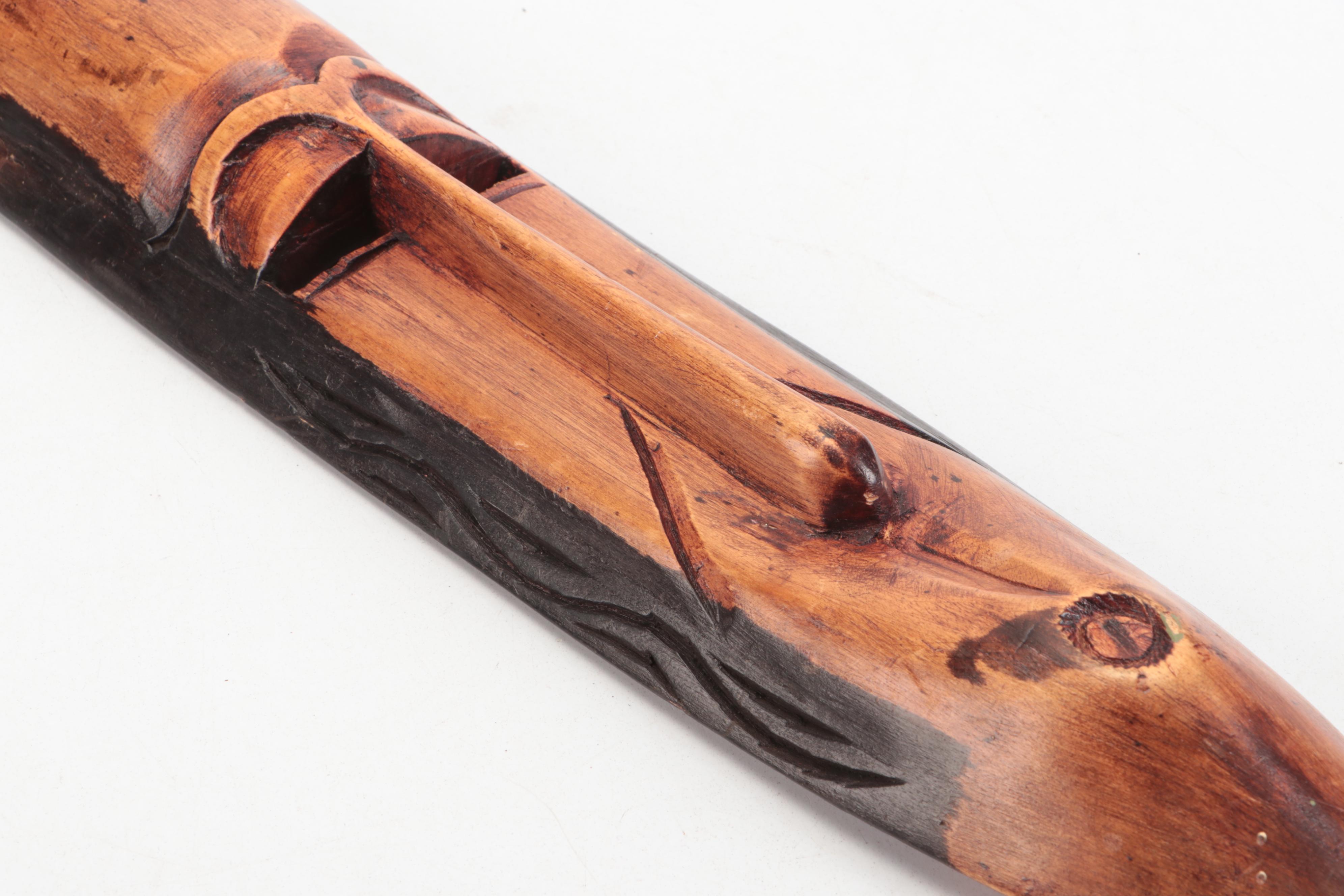 Sumatran Batak Carved Wood Figure, Nigerian Bead & Metal, Other Souvenir Masks