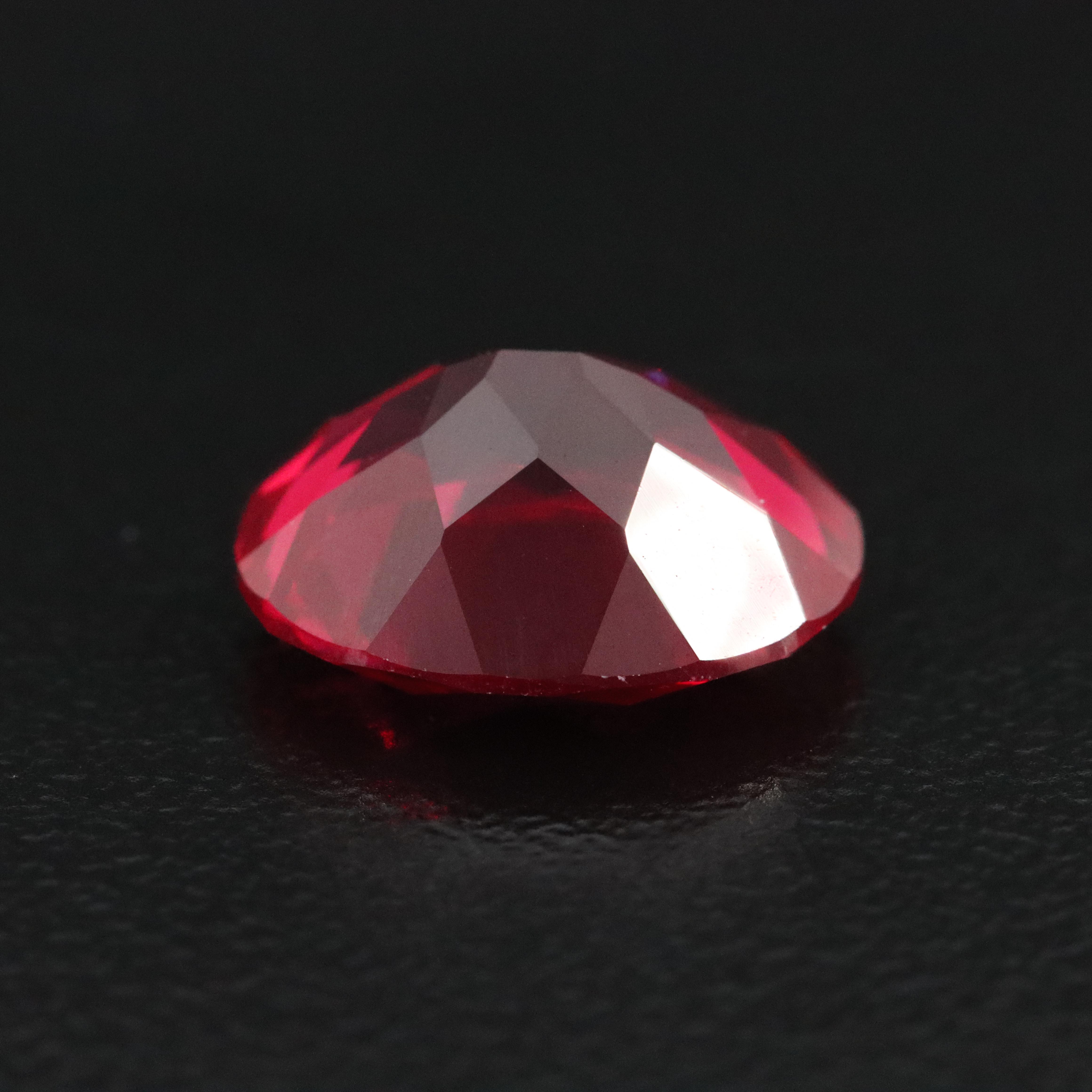 Loose 6.13 CT Lab Grown Ruby