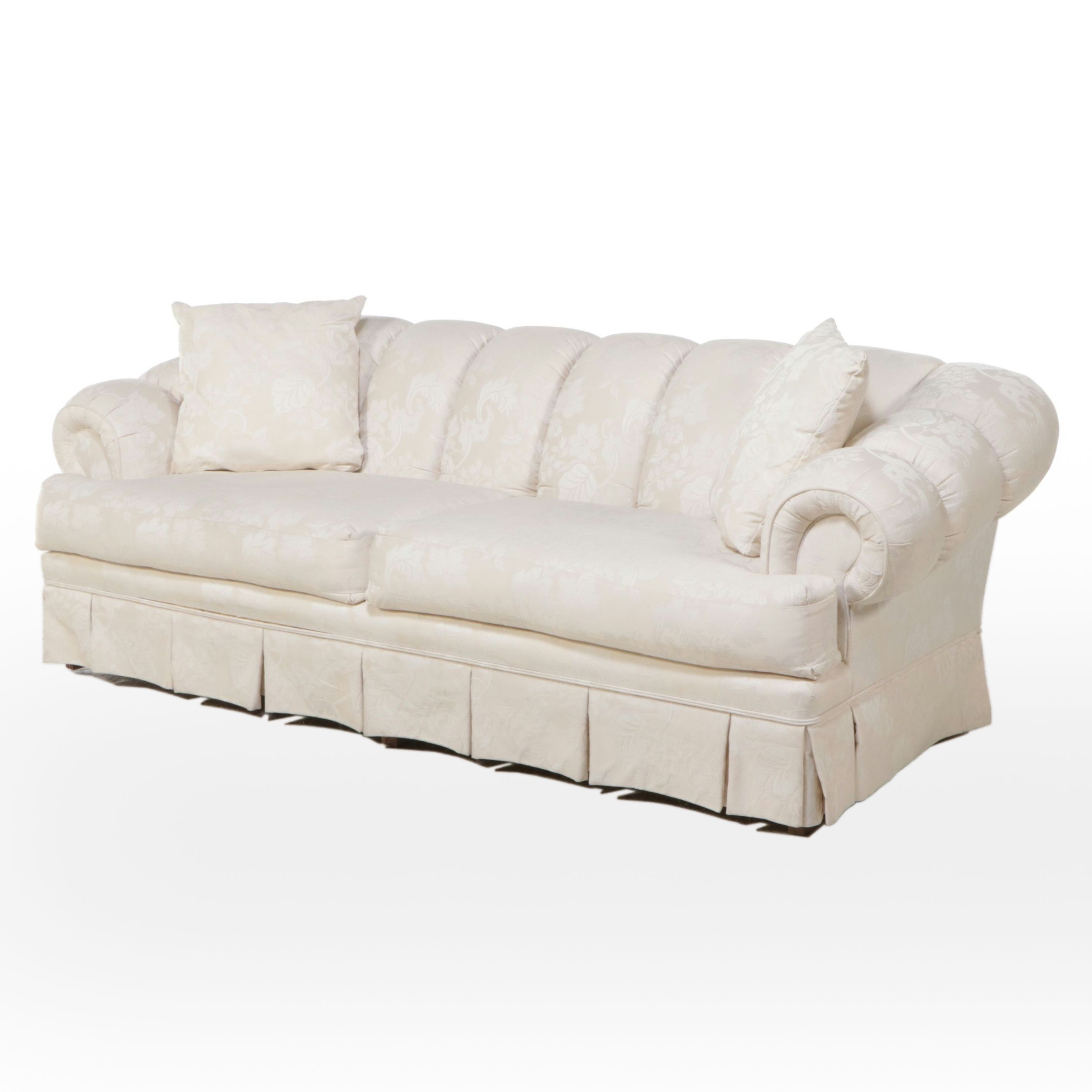 Broyhill Channel Tufted Roll-Arm Sofa, Late 20th Century