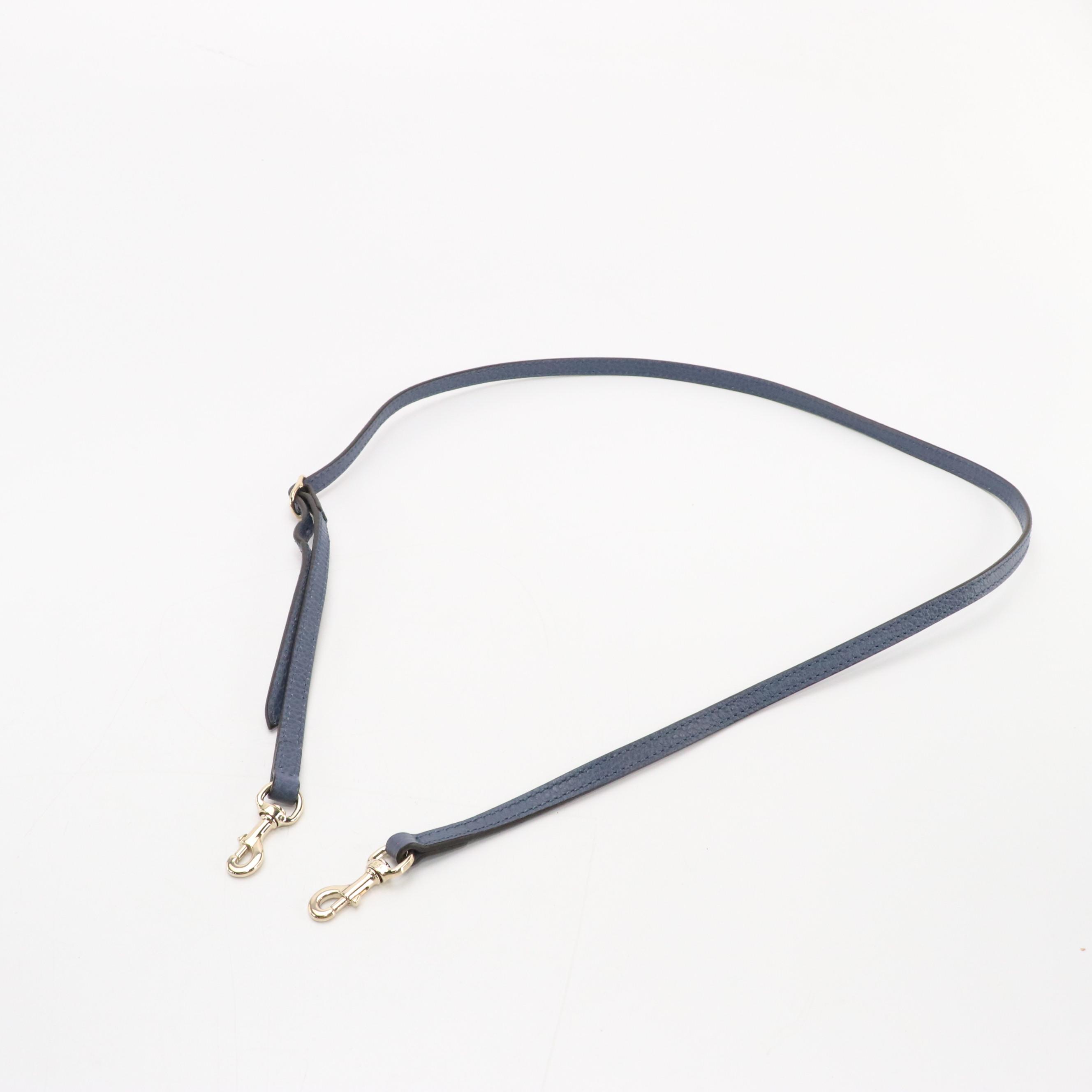 Gucci Tall Convertible Swing Tote in Steel Blue Pebble Grained Leather