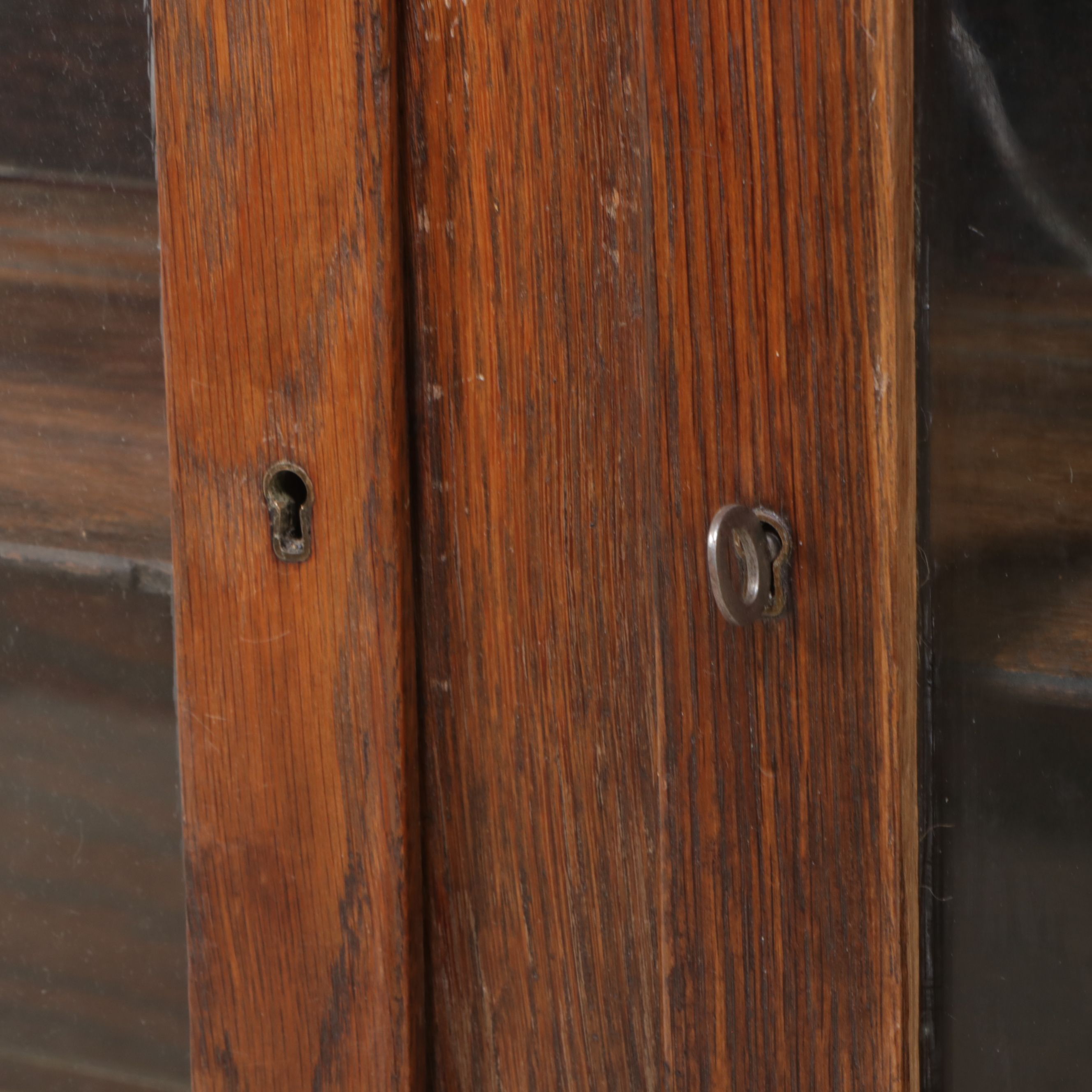 Arts & Crafts Style Oak China Cabinet