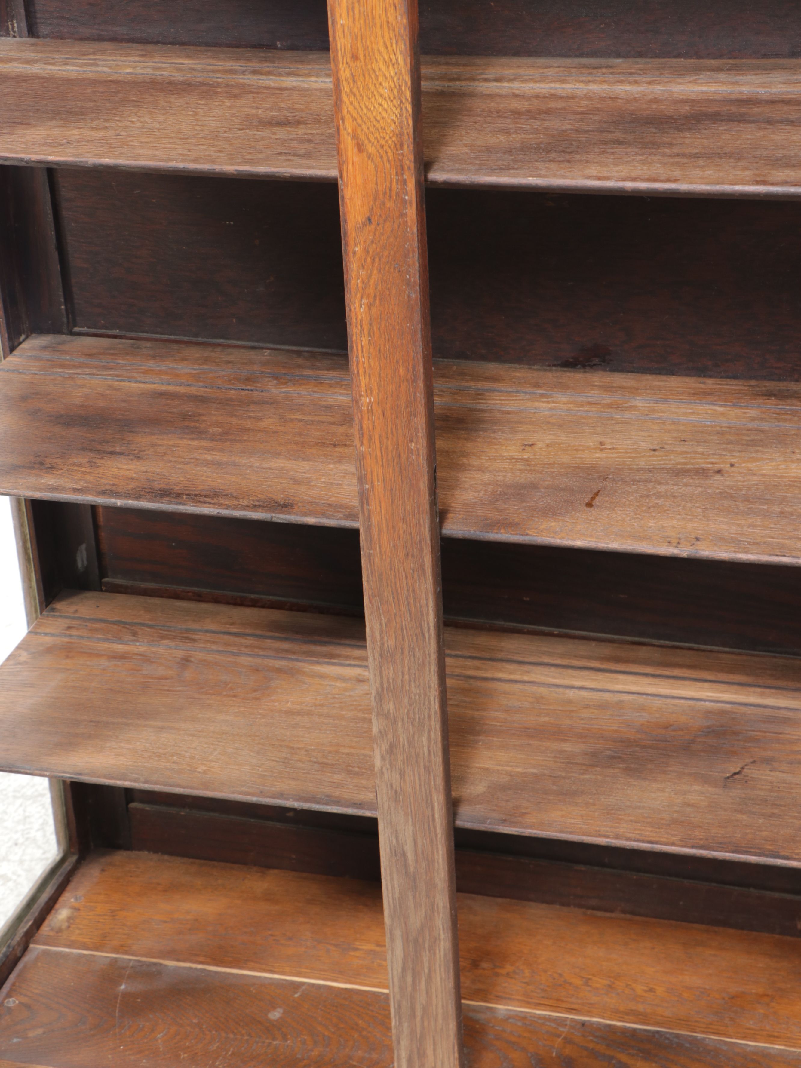 Arts & Crafts Style Oak China Cabinet