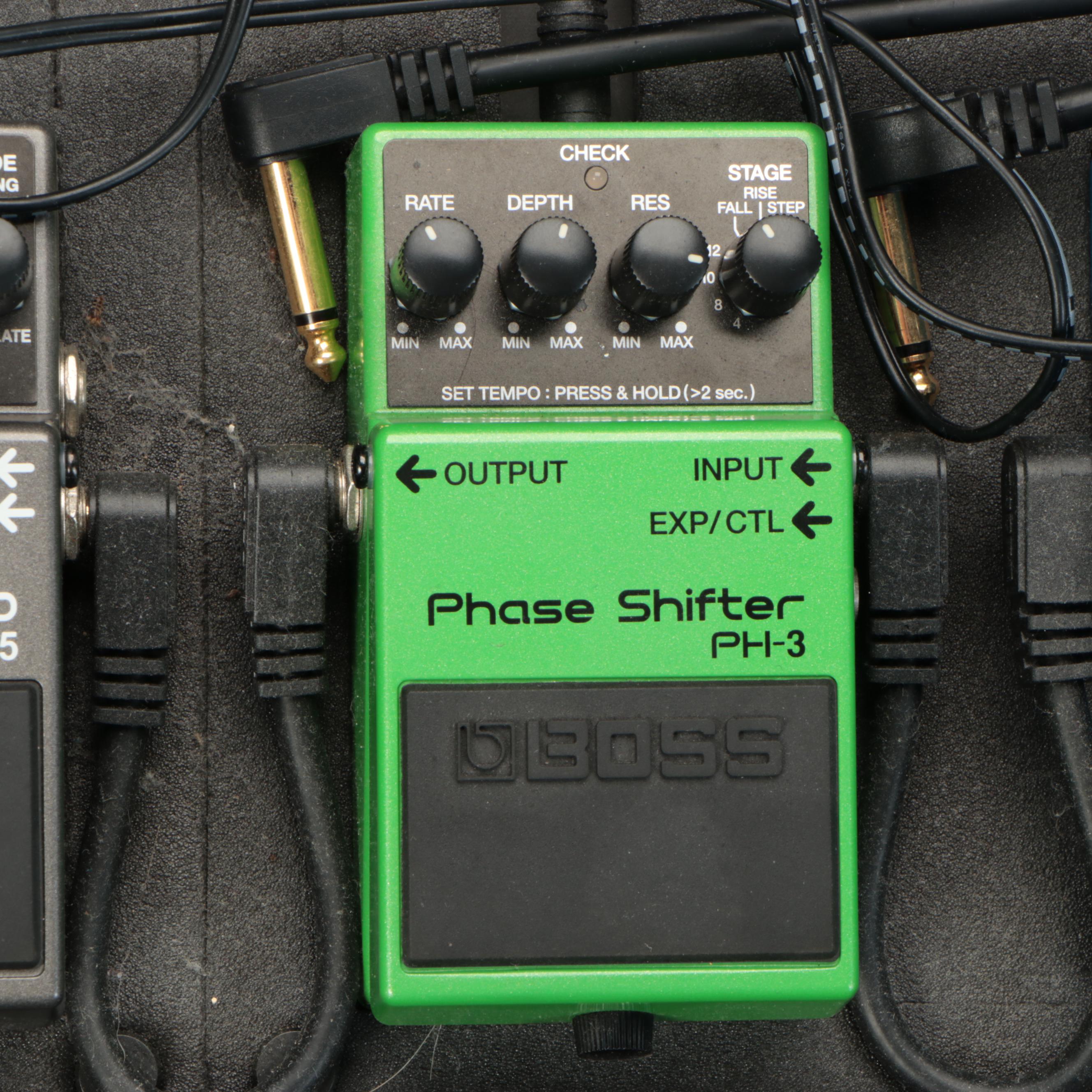 Boss Pedal Board BCB-60 with Boss and DOD Guitar Pedals, and Case