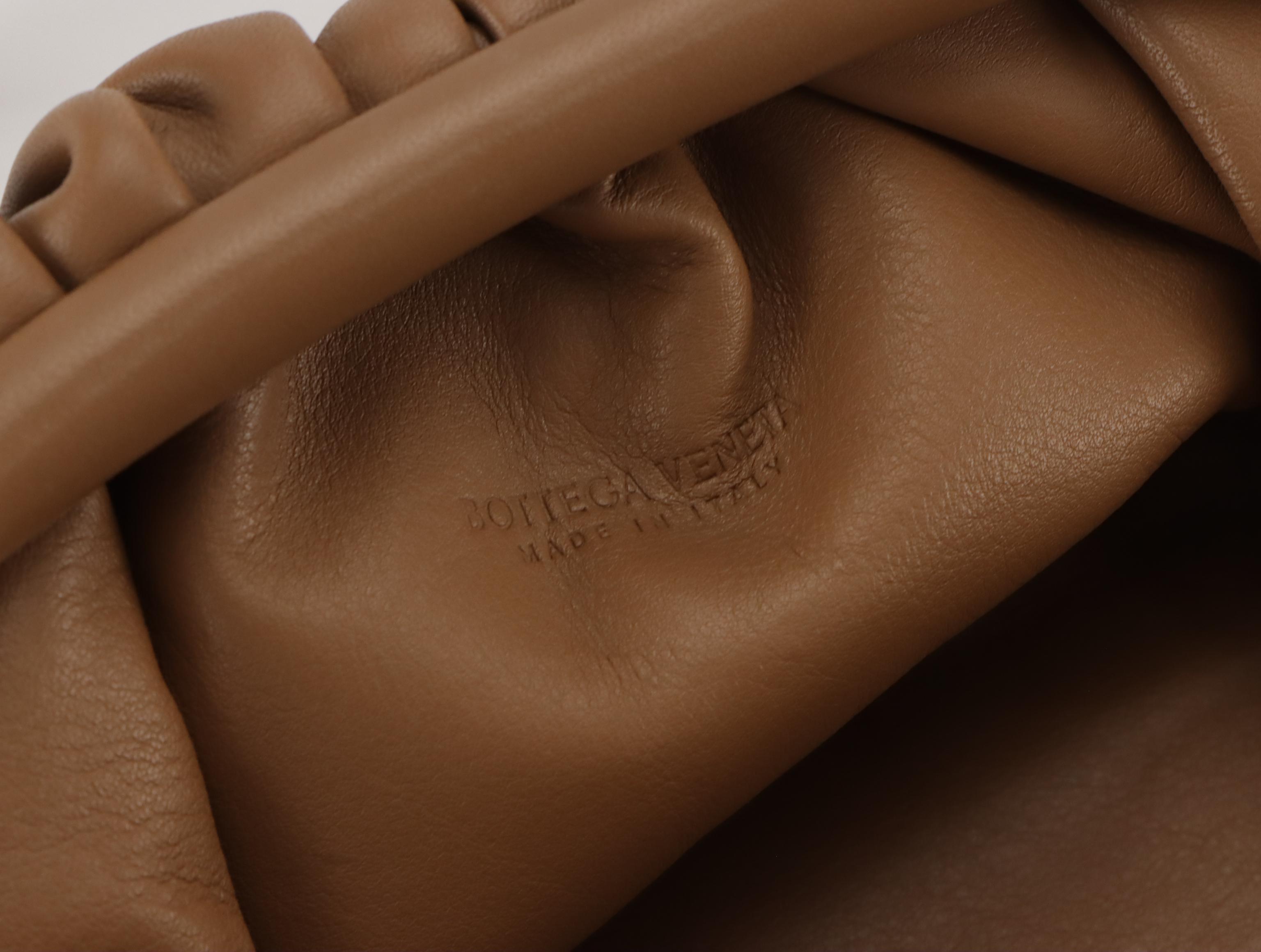 Bottega Veneta The Mini Pouch Crossbody Bag in Brown Calfskin Leather