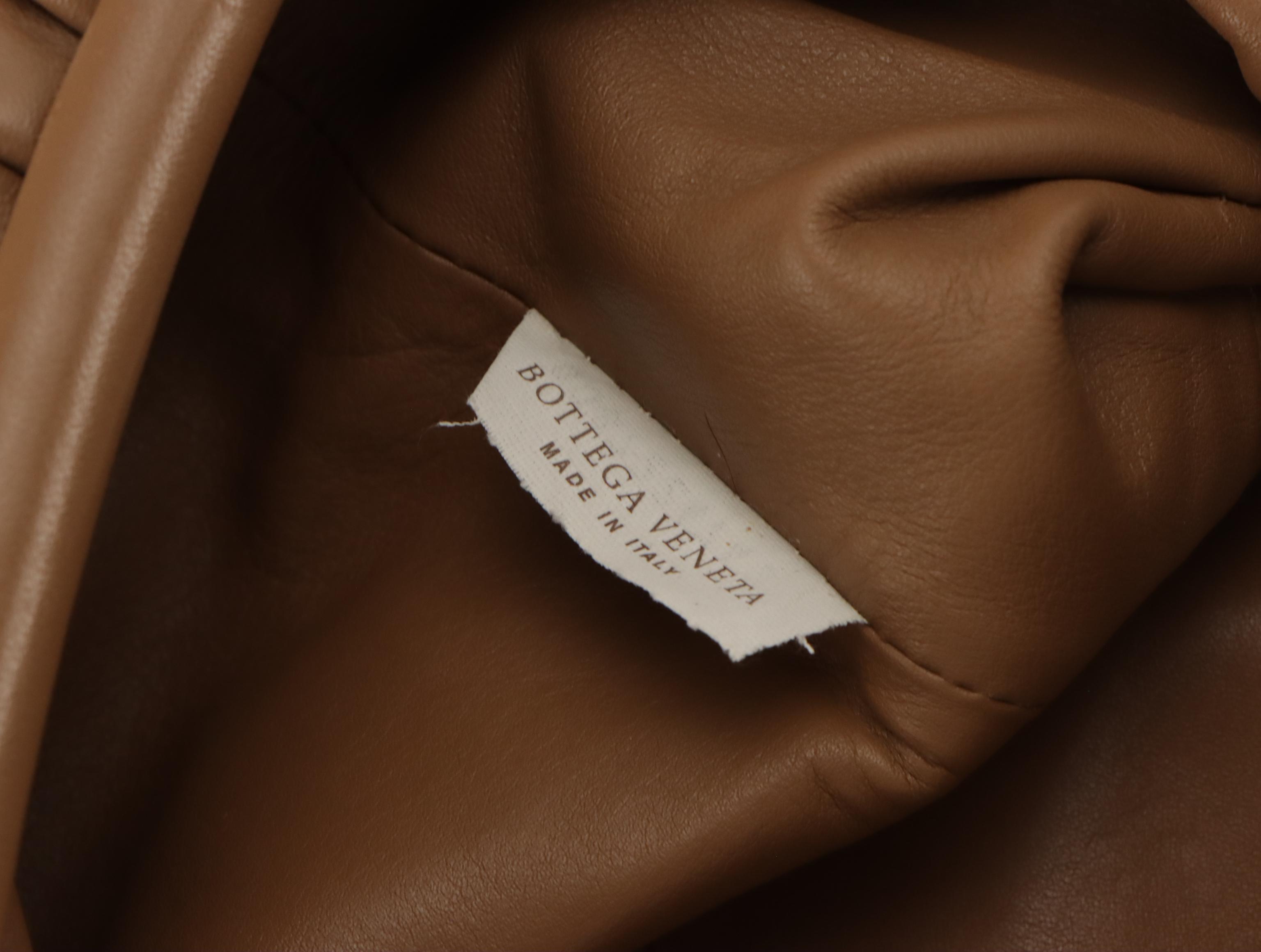 Bottega Veneta The Mini Pouch Crossbody Bag in Brown Calfskin Leather