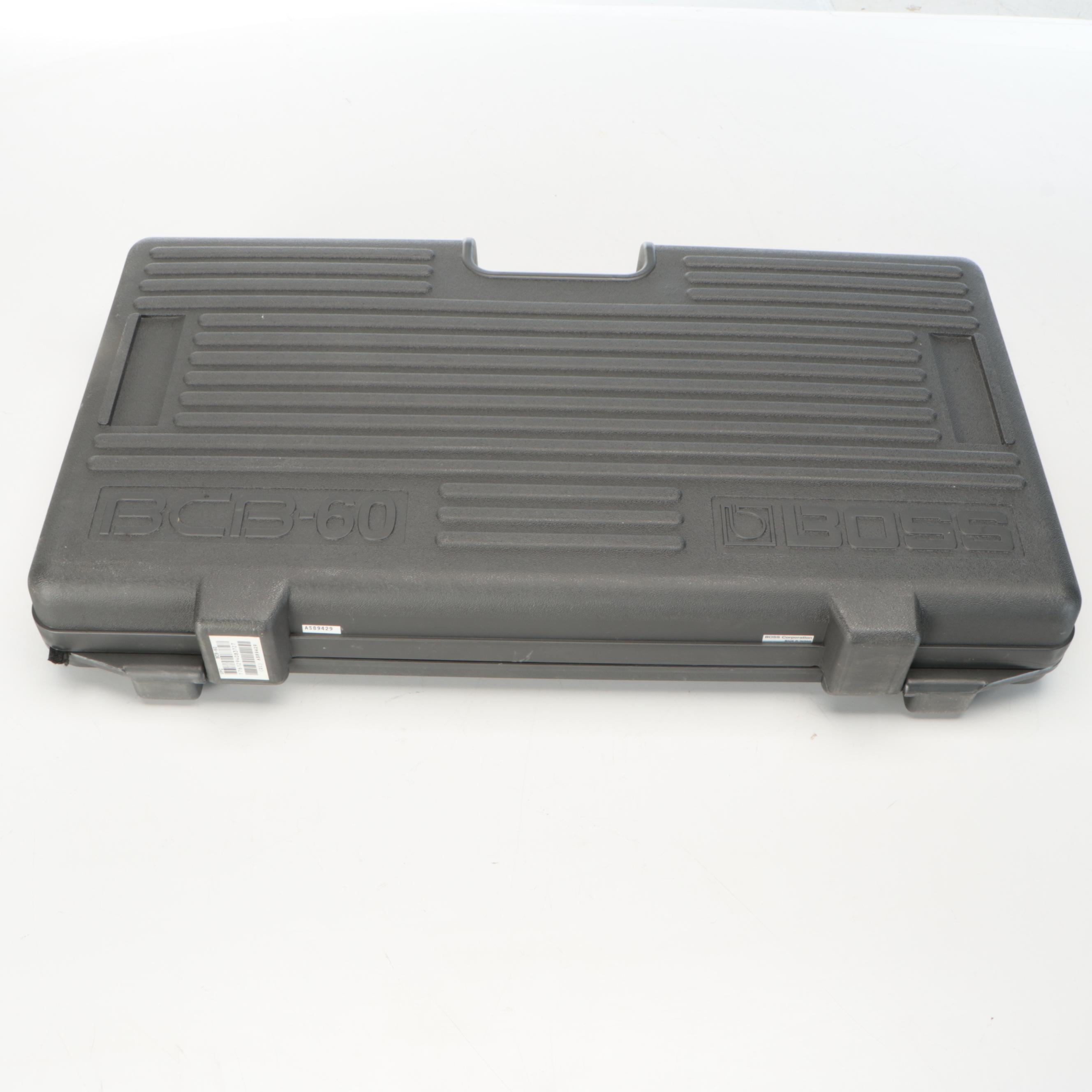 Boss Pedal Board BCB-60 with Boss and DOD Guitar Pedals, and Case