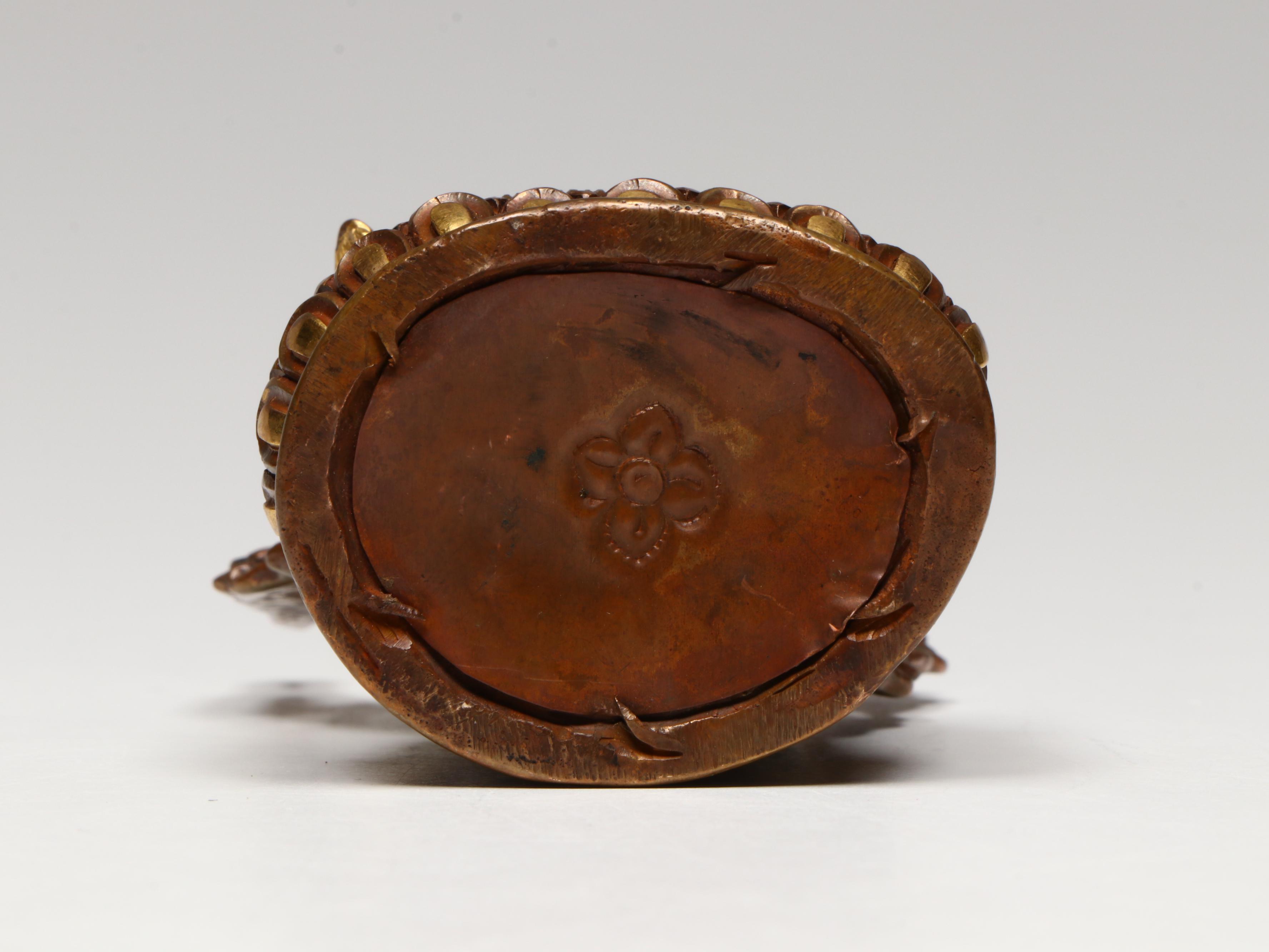 Sino Tibetan Cast Bronze Seated Monk or High Priest, 19th Century