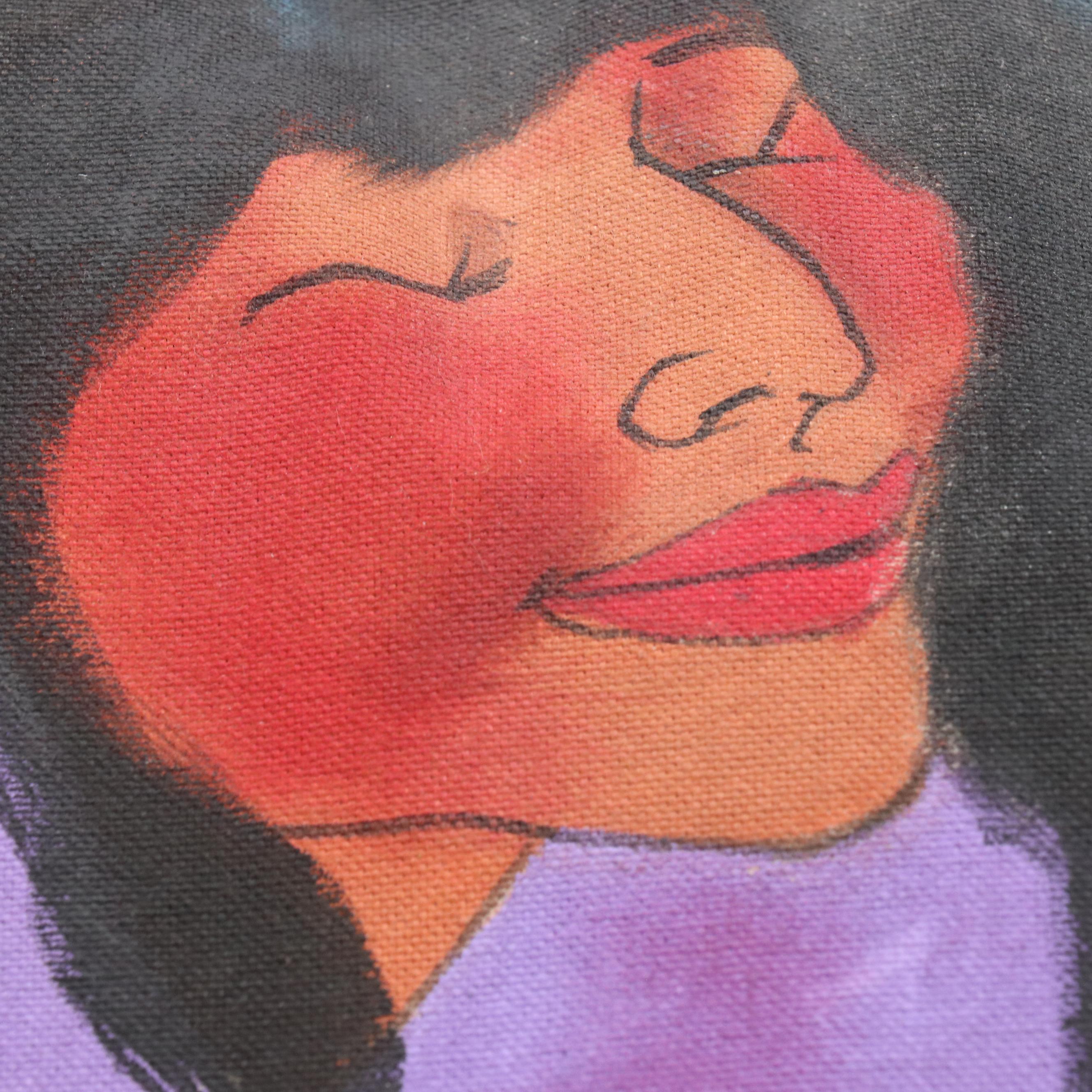 Southwest Painted Figures on Pillow, 2002