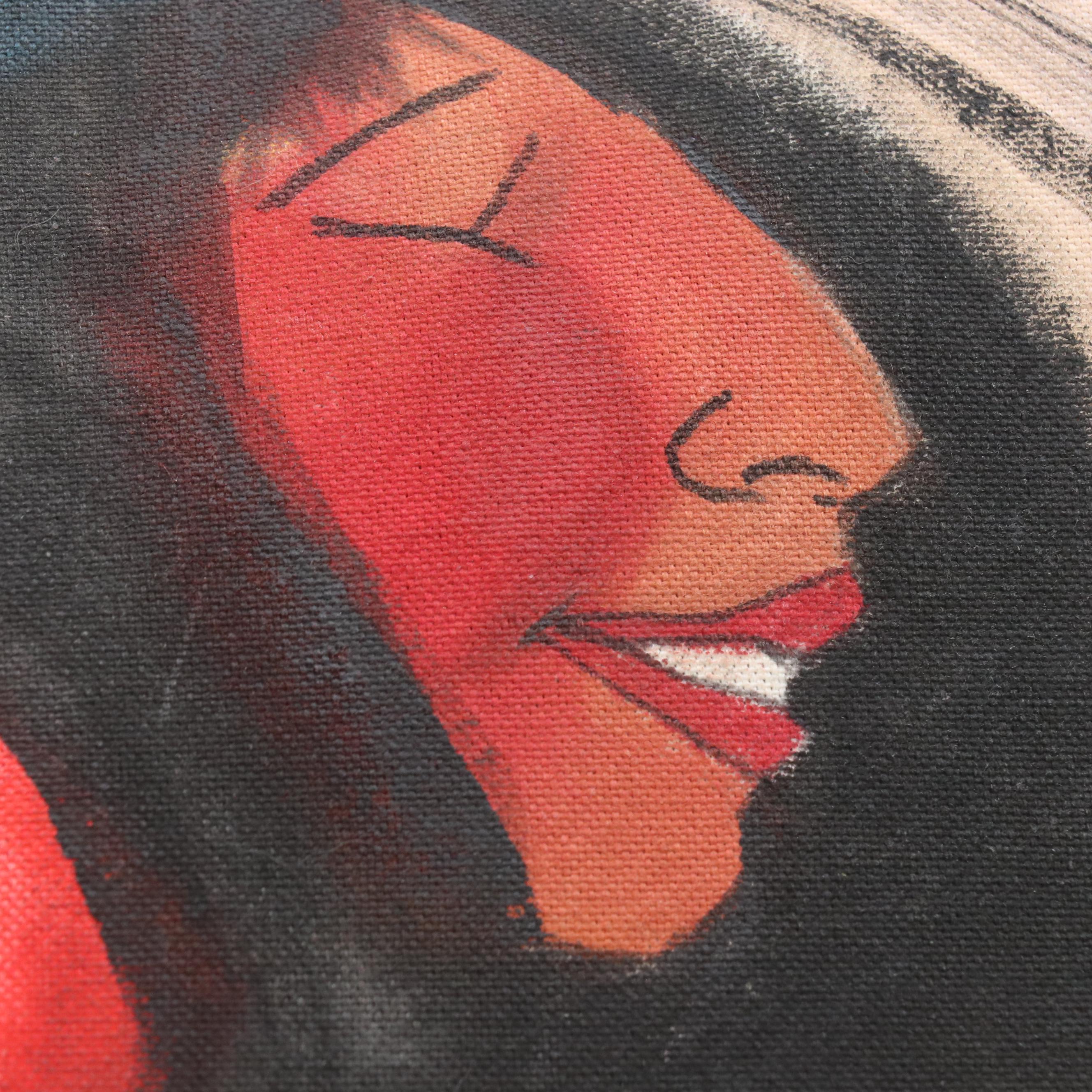 Southwest Painted Figures on Pillow, 2002