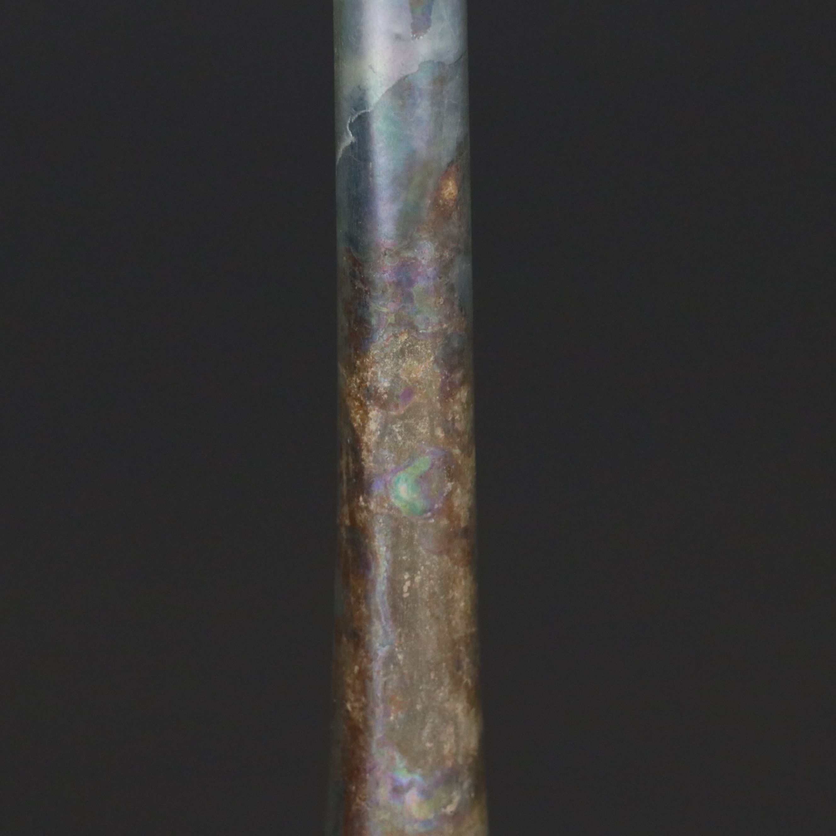 Ancient Roman Green Glass Candlestick Unguent, Circa 1st–3rd Century CE