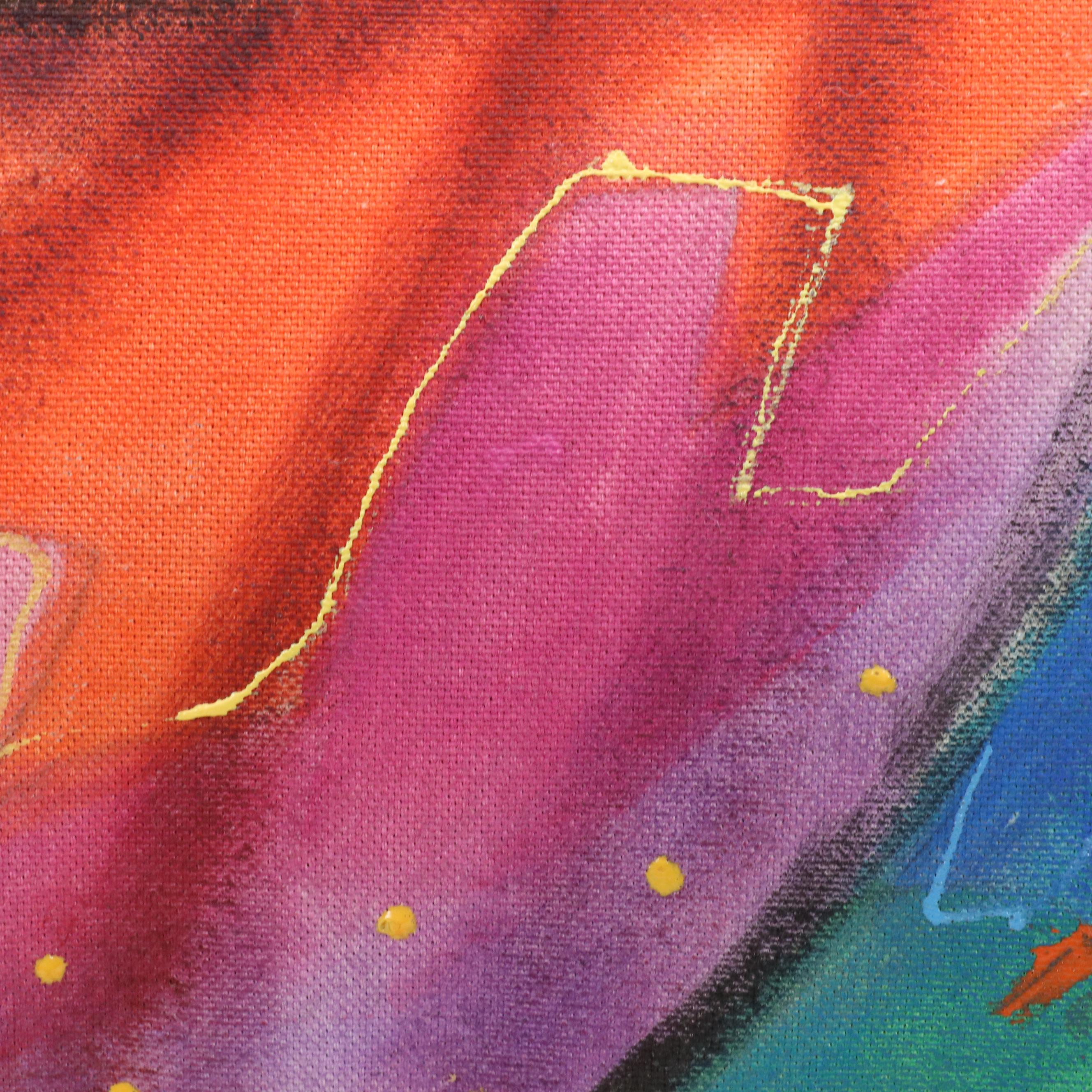 Southwest Painted Figures on Pillow, 2002