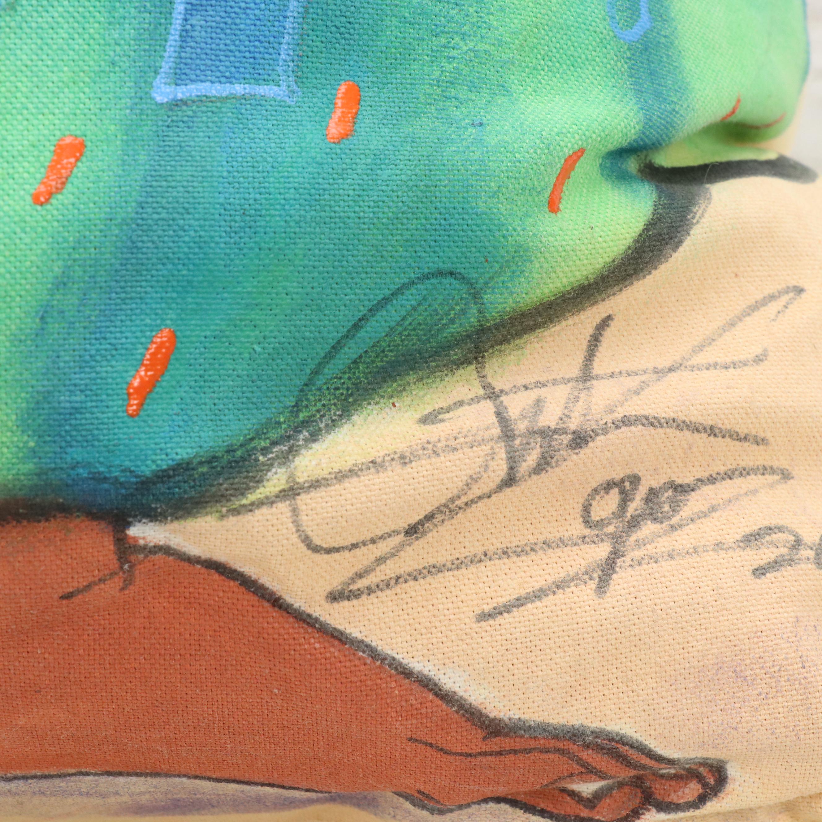 Southwest Painted Figures on Pillow, 2002