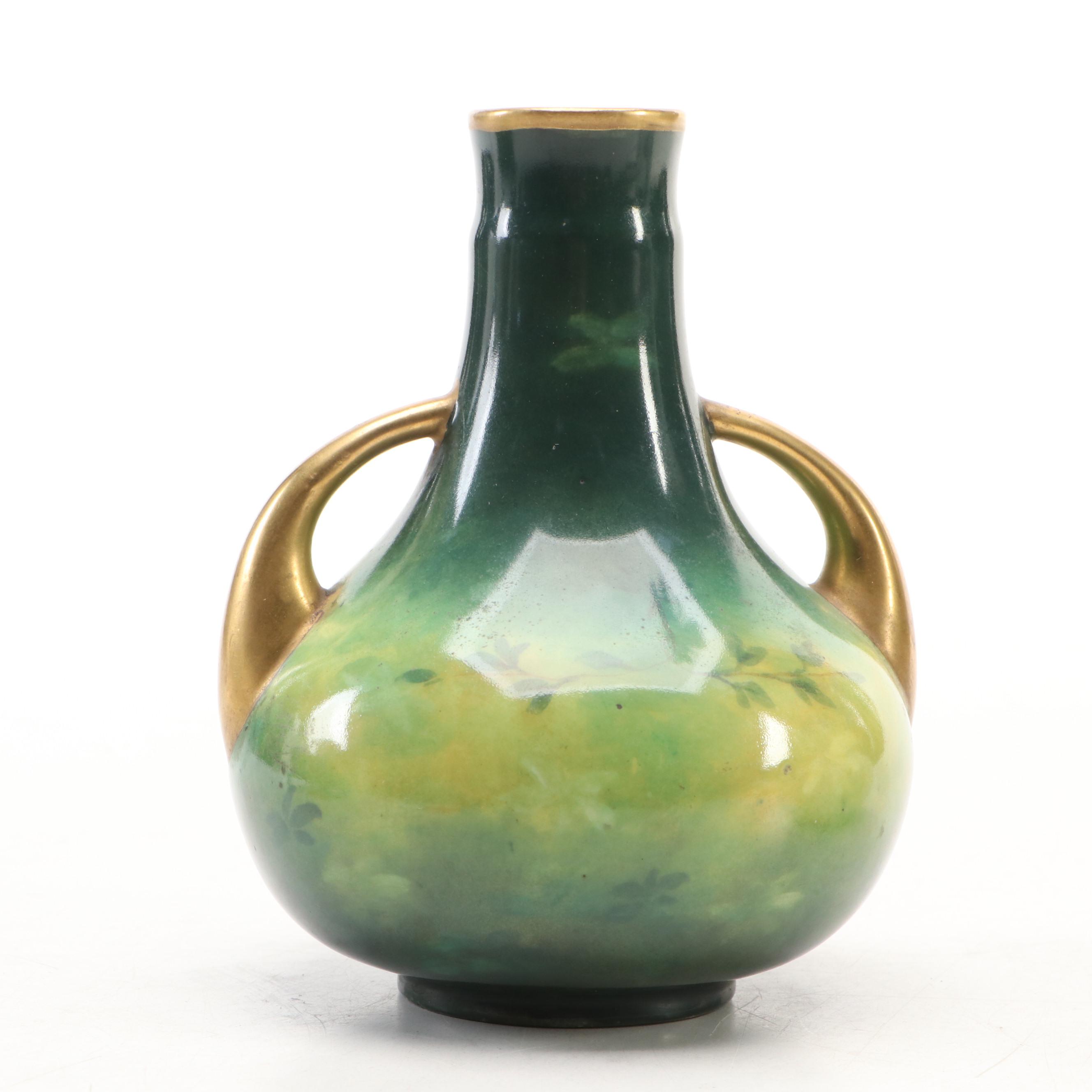 Royal Schwarzburg Porcelain Portrait Vase with Victorian Style and Other Decor