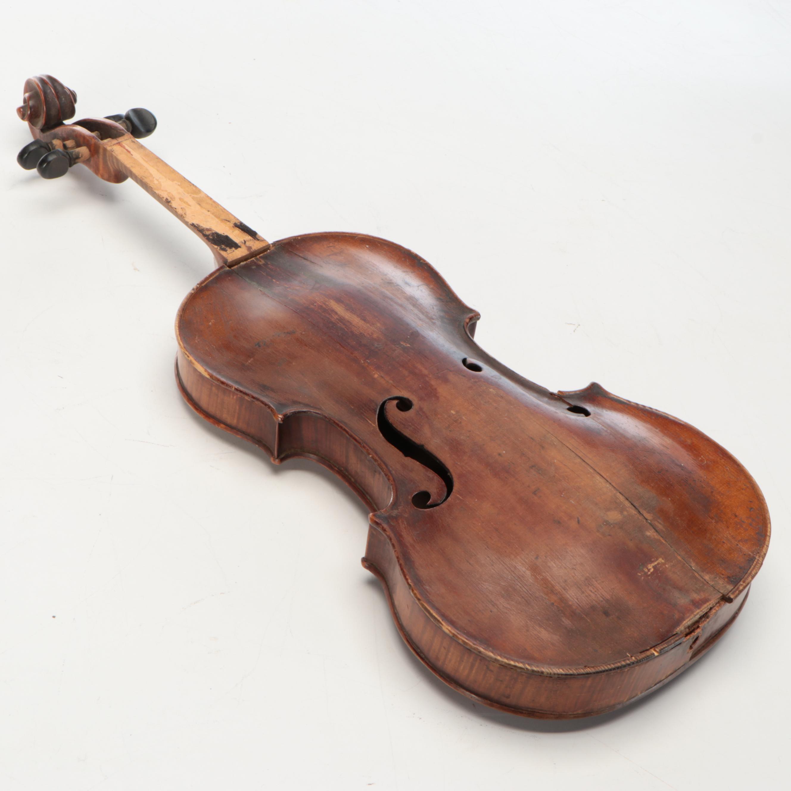 Guarnerius Copy & Stainer Copy Spruce Top Curly Maple Violins with Coffin Cases