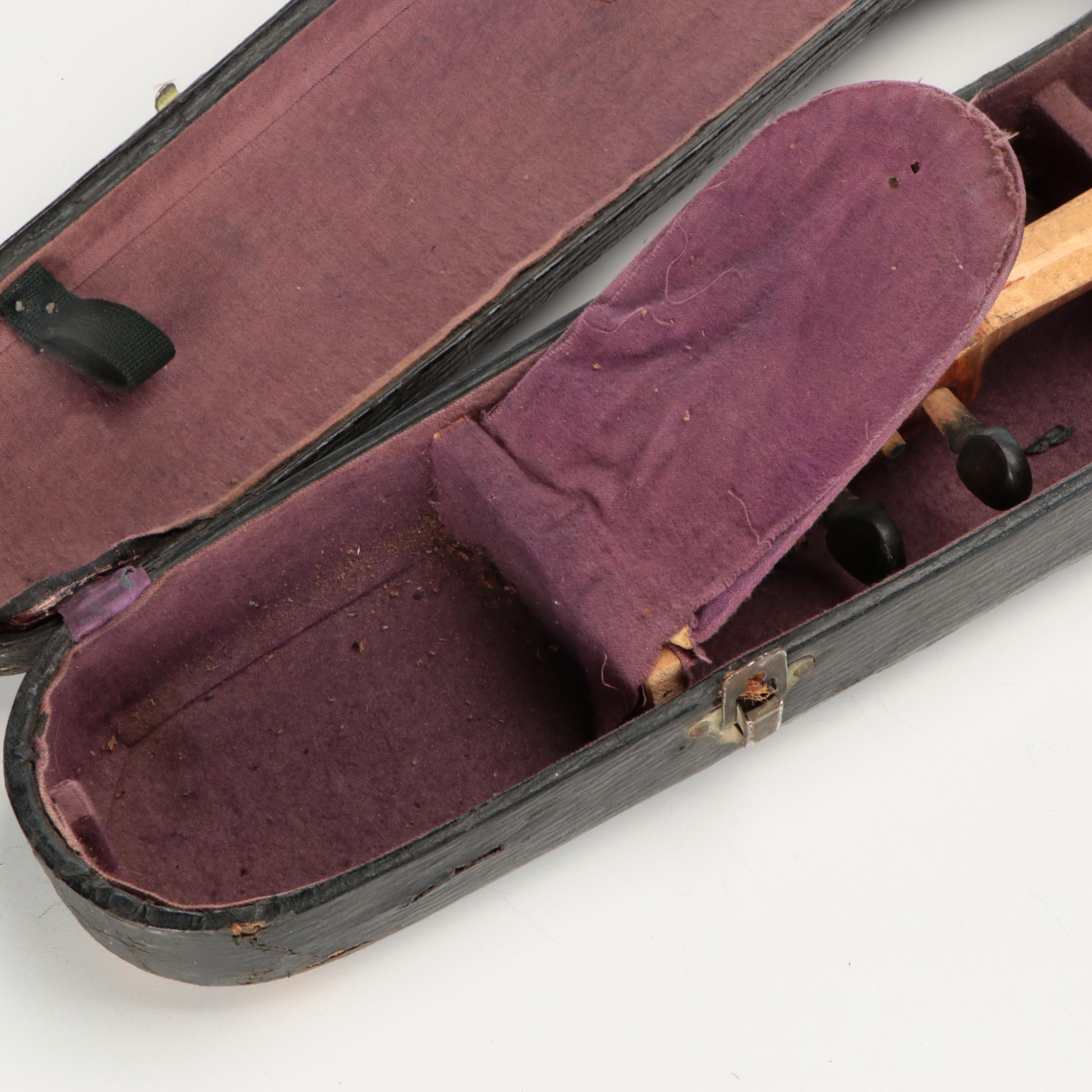 Guarnerius Copy & Stainer Copy Spruce Top Curly Maple Violins with Coffin Cases