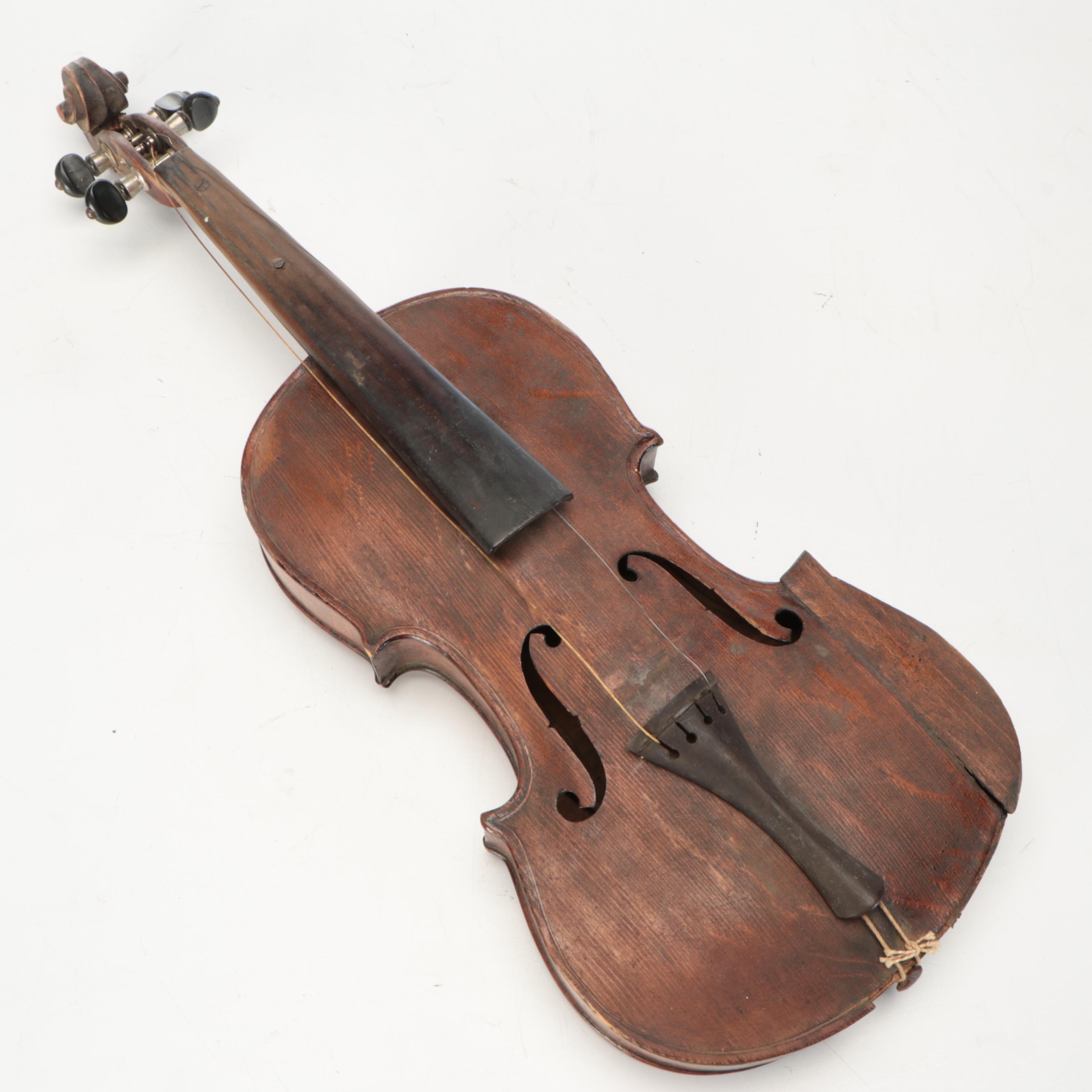 Guarnerius Copy & Stainer Copy Spruce Top Curly Maple Violins with Coffin Cases