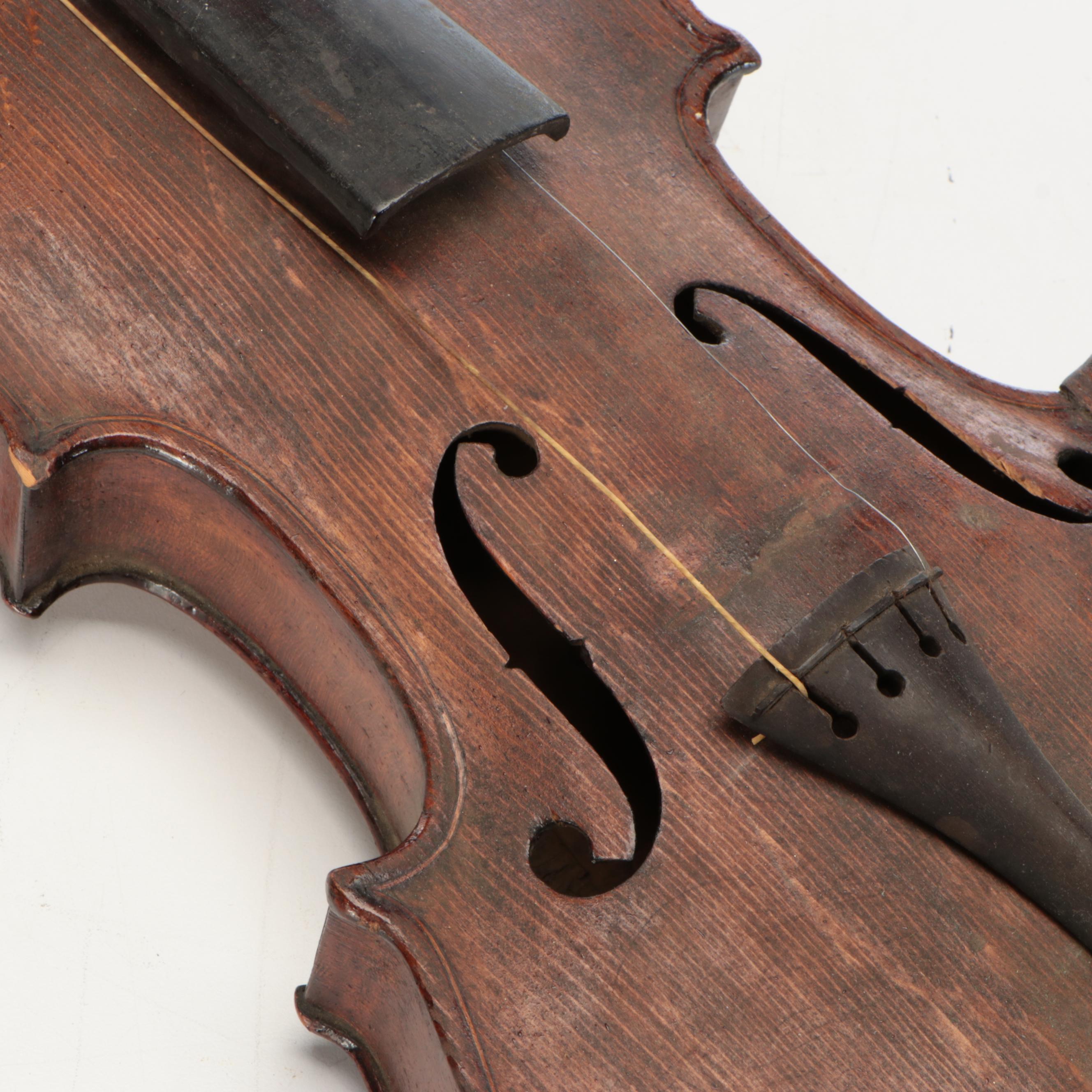 Guarnerius Copy & Stainer Copy Spruce Top Curly Maple Violins with Coffin Cases