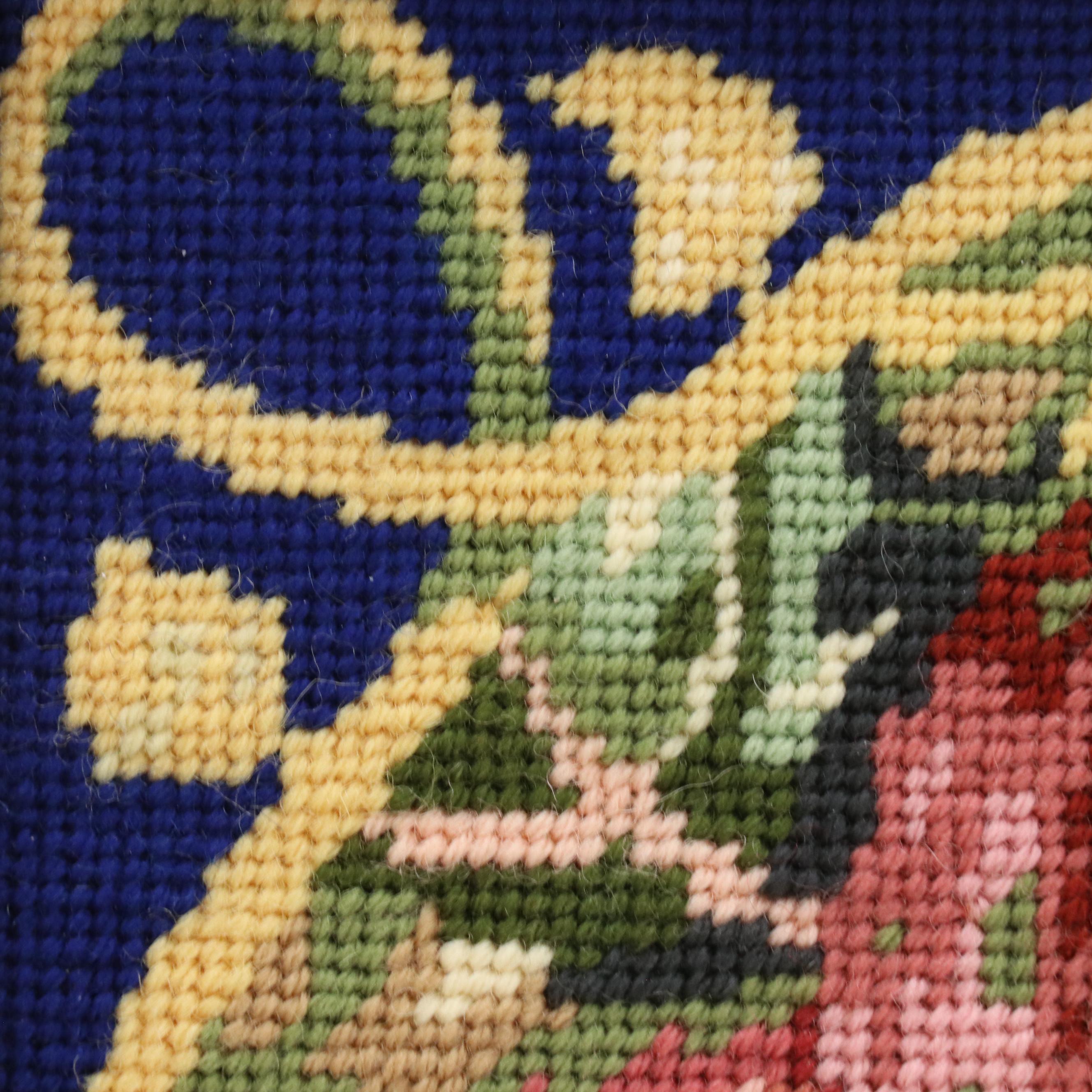 Kathleen Graf Apple and Grapevine Needlepoint Panel "Windfalls"