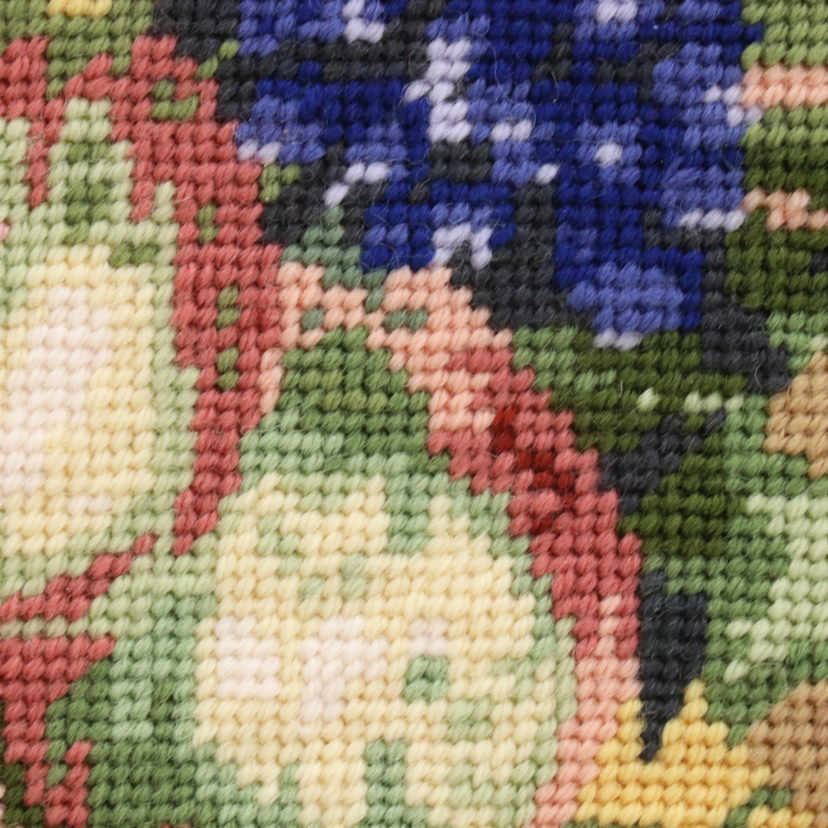 Kathleen Graf Apple and Grapevine Needlepoint Panel "Windfalls"