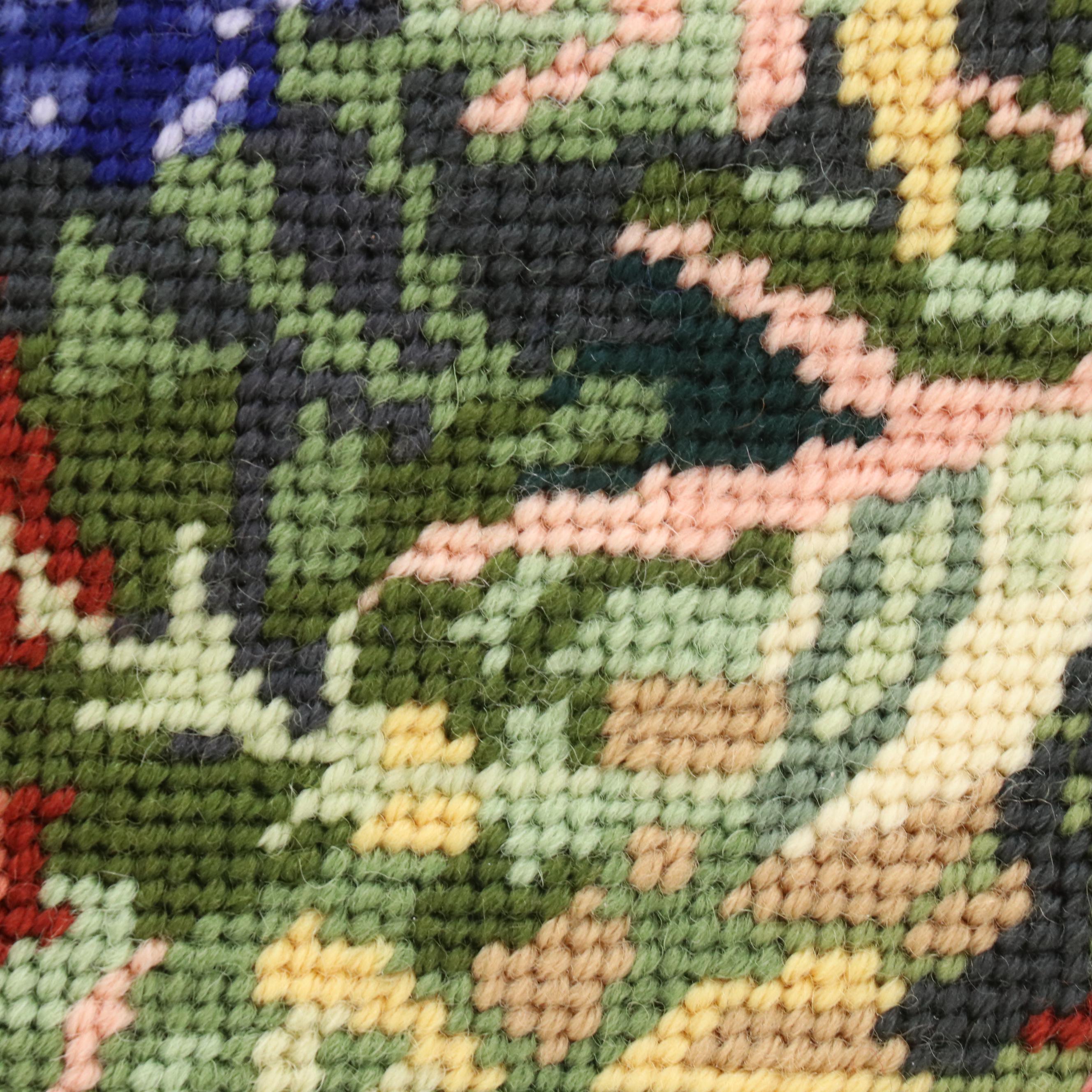 Kathleen Graf Apple and Grapevine Needlepoint Panel "Windfalls"