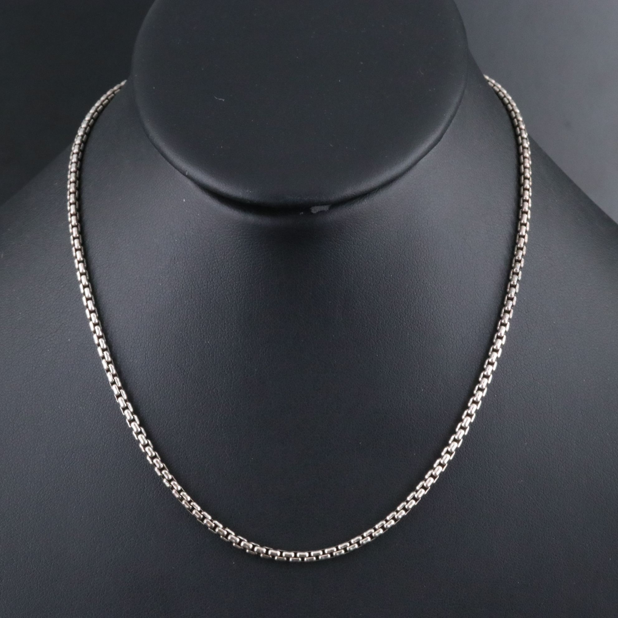 David Yurman Sterling Box Chain Necklace
