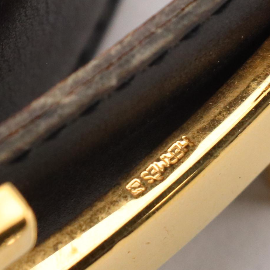 Hermès Gold Plated H Constance Reversible Belt in Black and Brown Leather