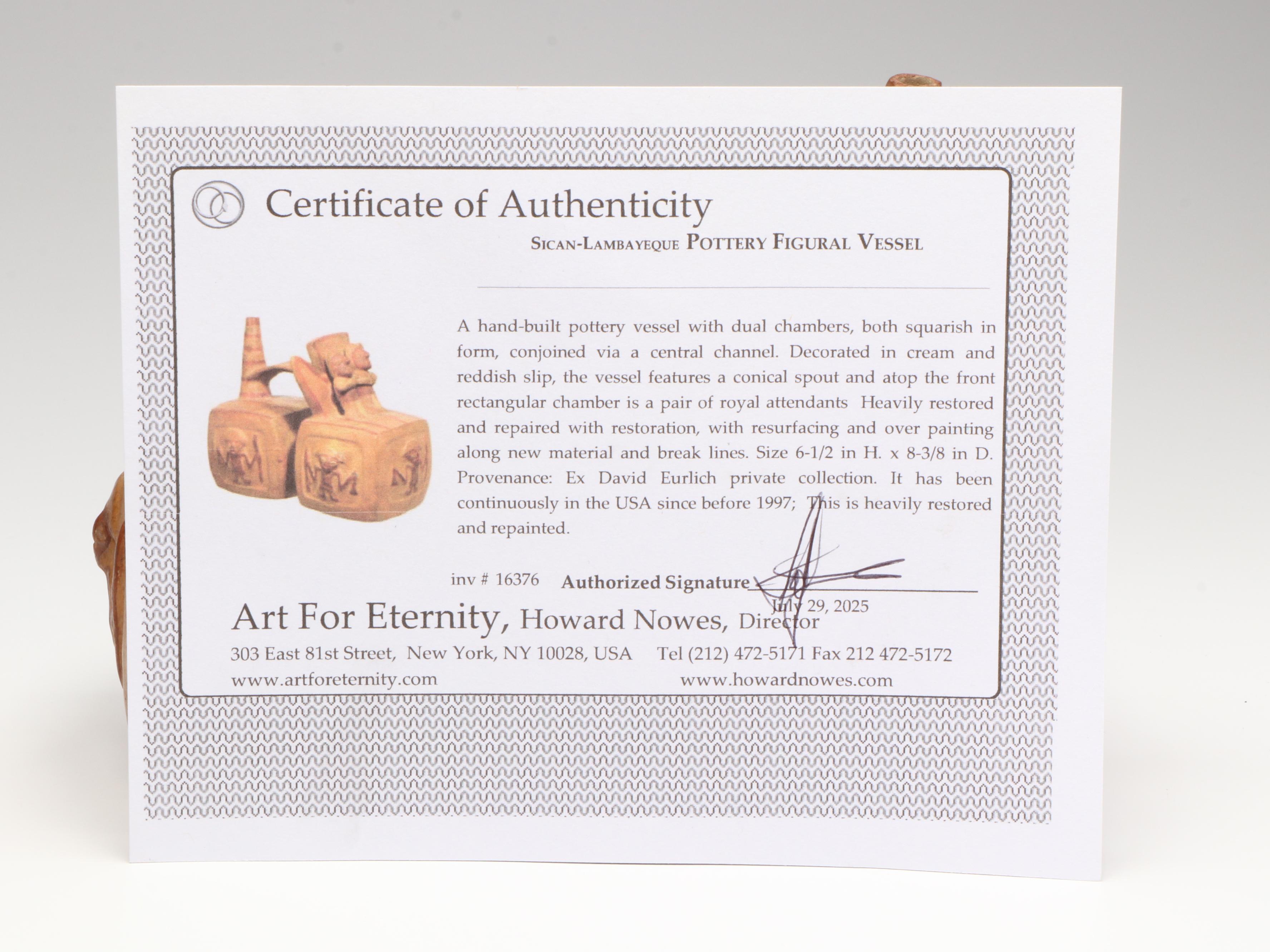 Sican-Lambayeque Pottery Figural Vessel