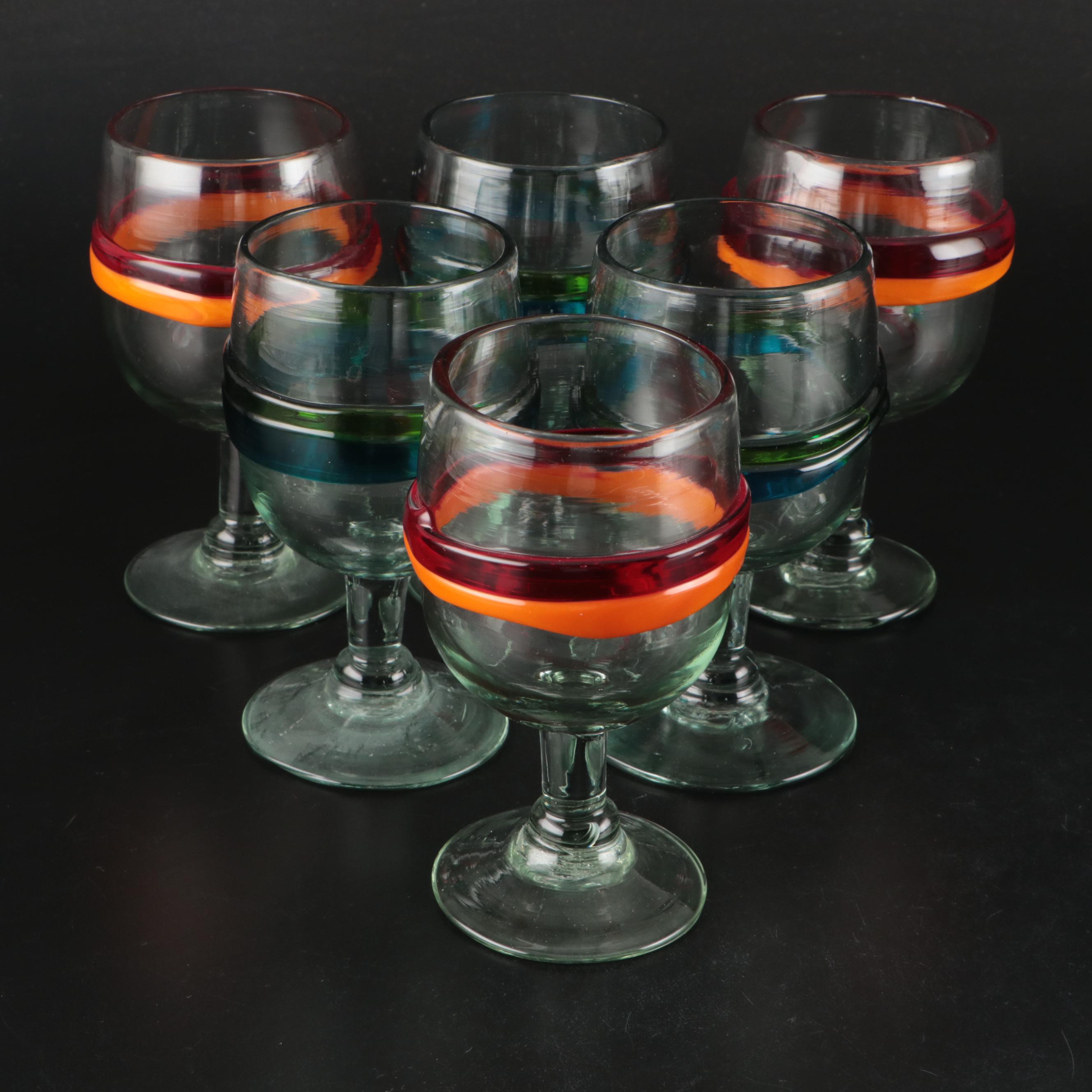 Blown Glass Margarita Glasses