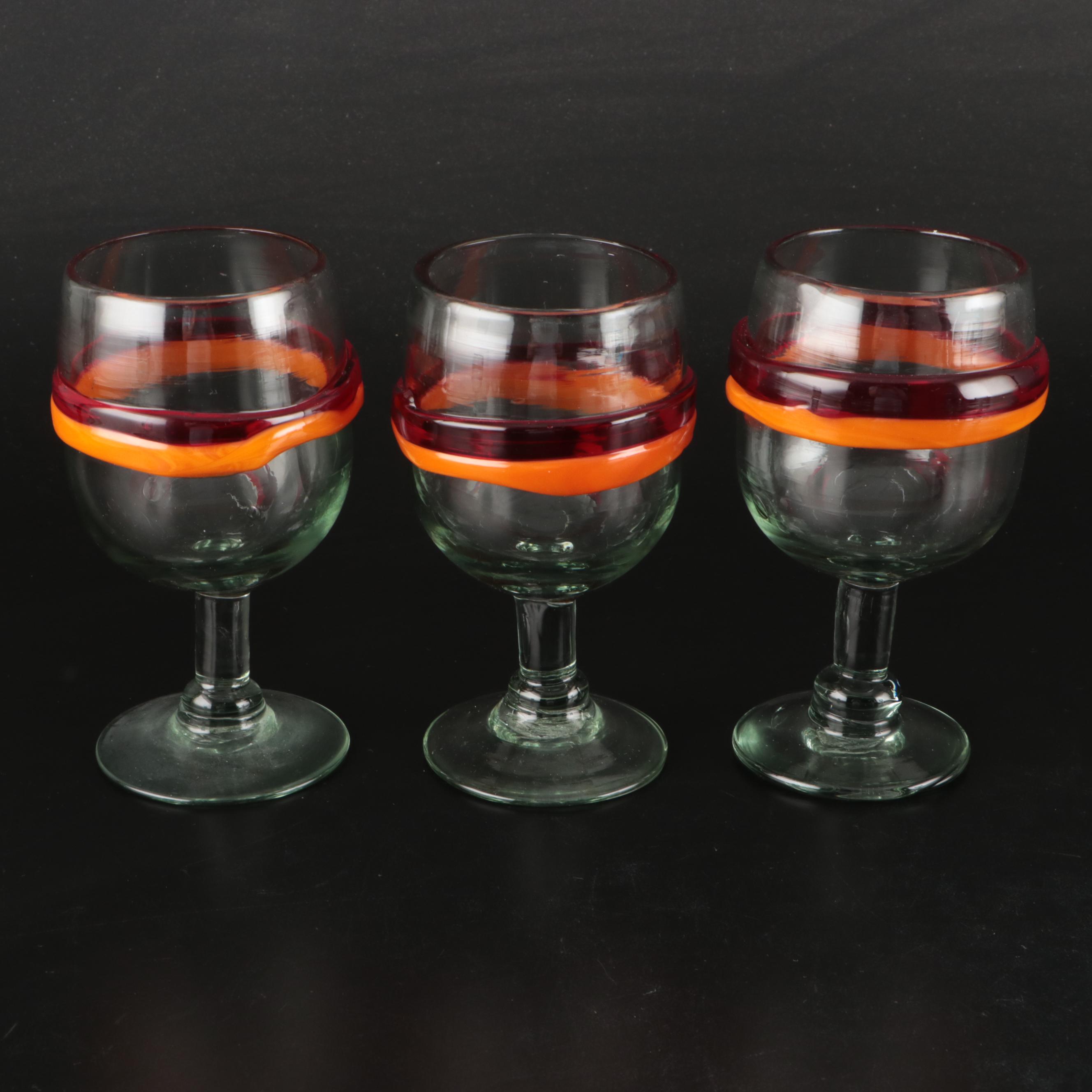 Blown Glass Margarita Glasses