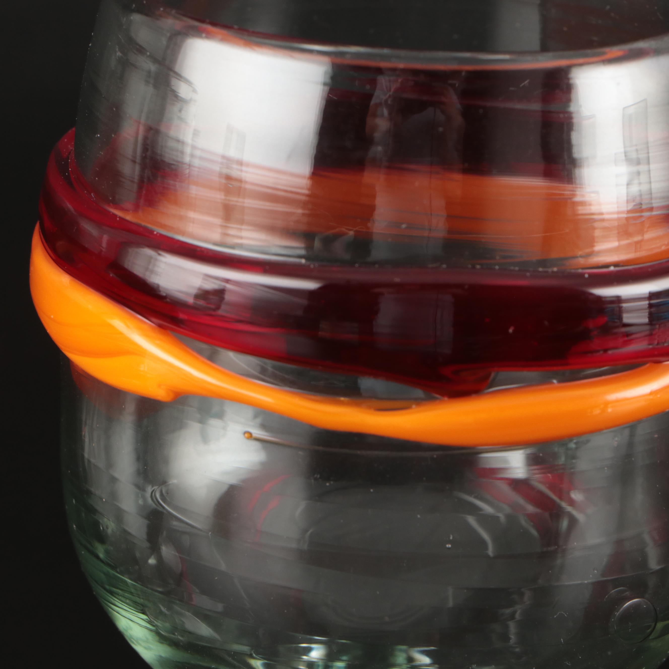 Blown Glass Margarita Glasses