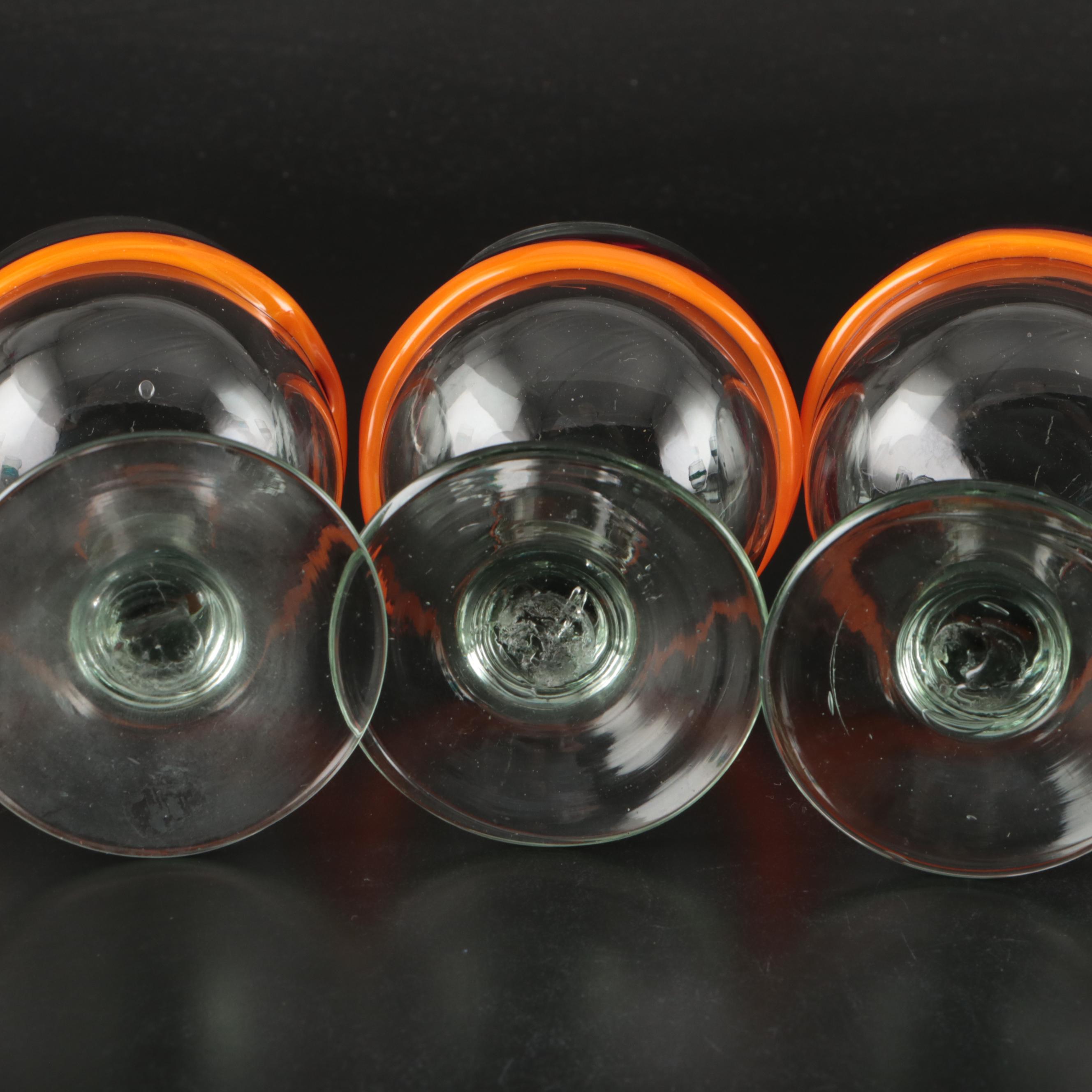 Blown Glass Margarita Glasses