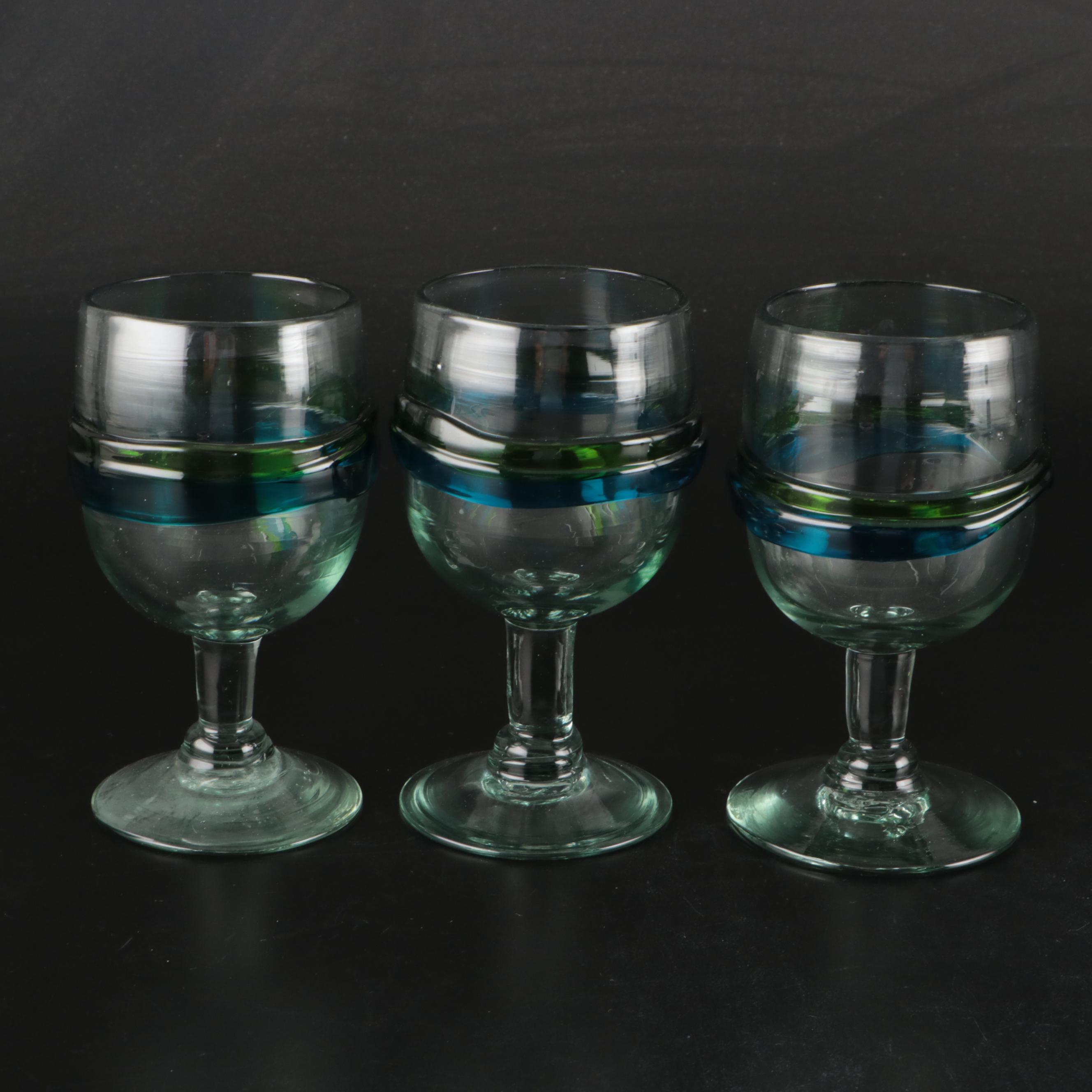 Blown Glass Margarita Glasses