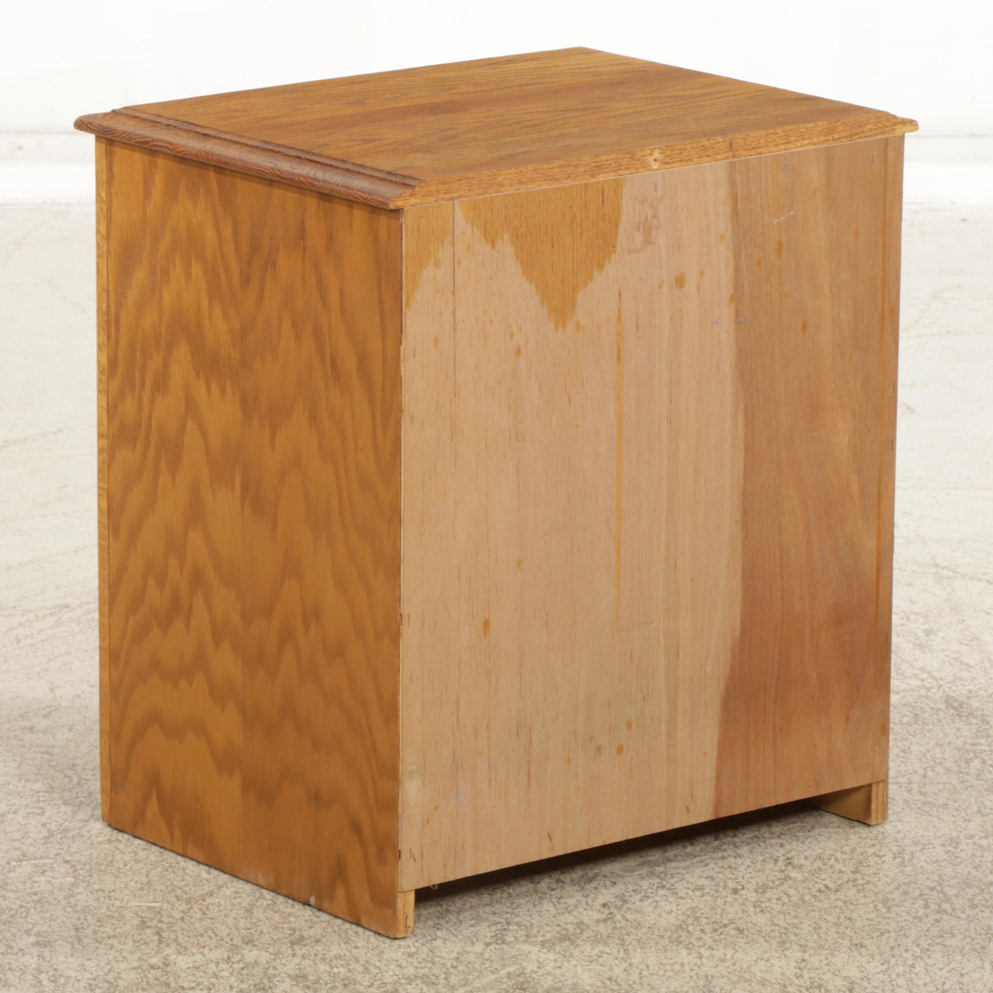 Simmons Hardware "White Clad" Oak Cabinet, Late 20th to 21st Century