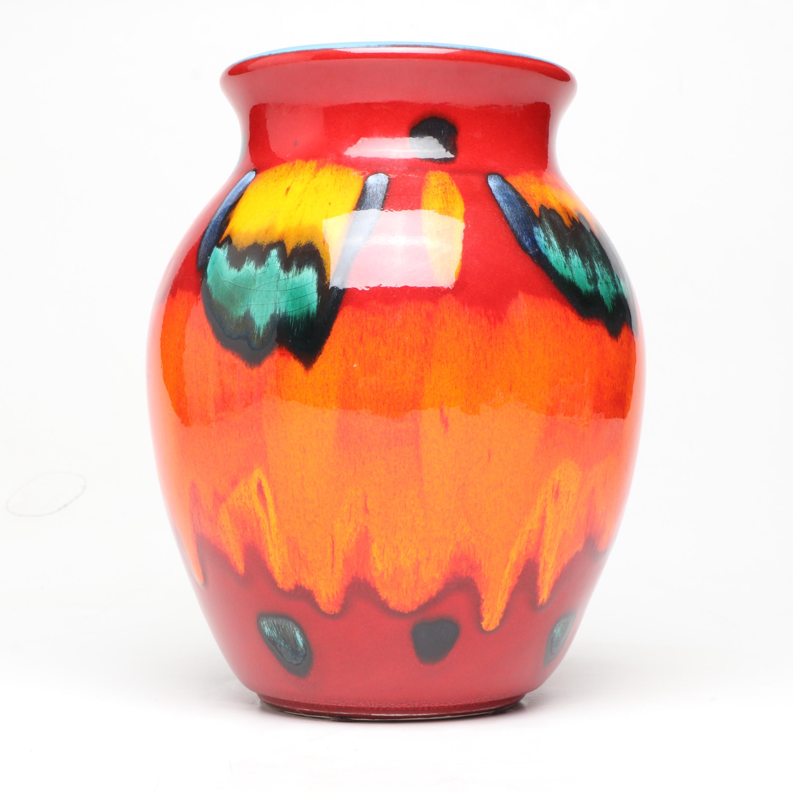 Poole Pottery "Volcano" Hand-Painted Vase