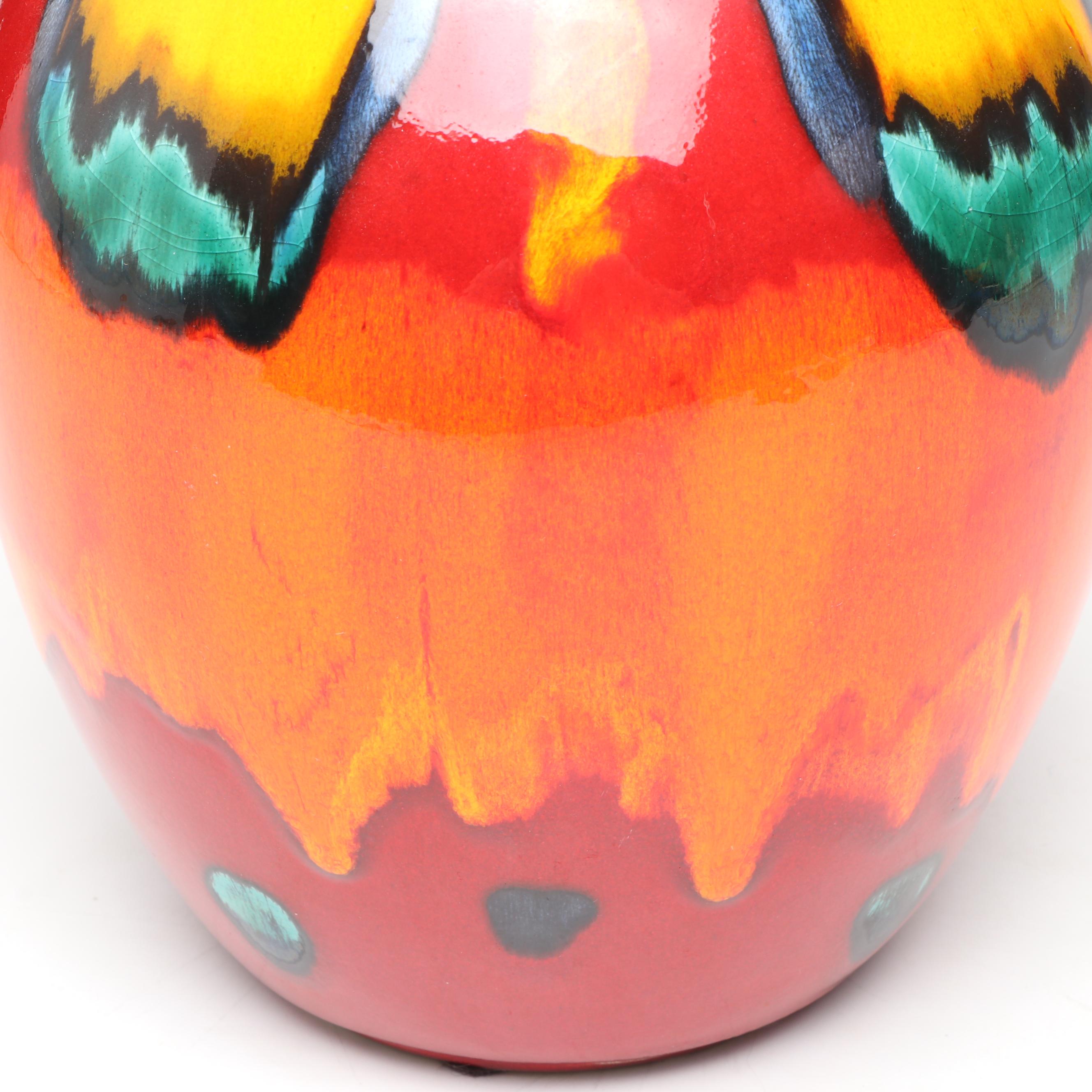 Poole Pottery "Volcano" Hand-Painted Vase