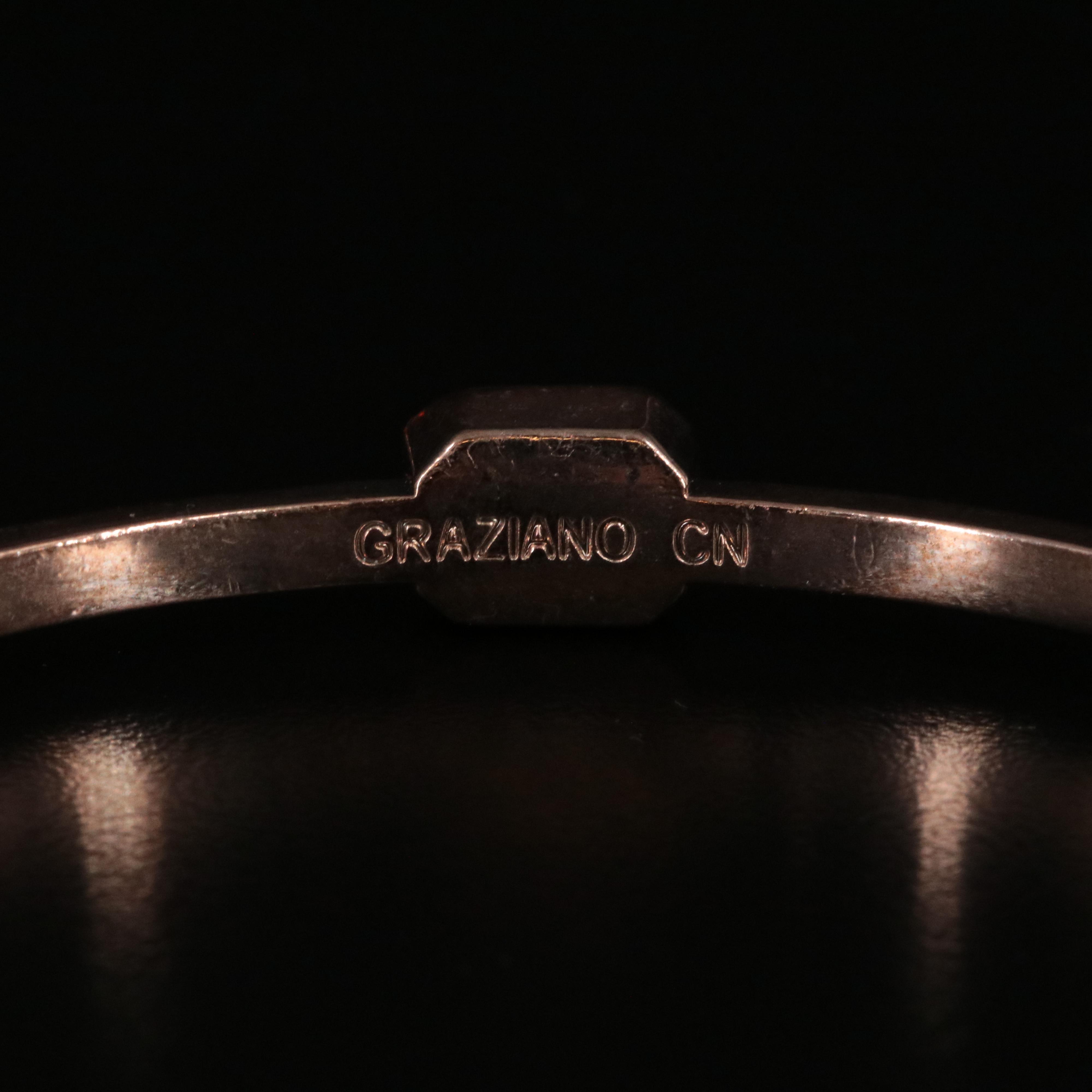 Graziano Rose Tone Rhinestone Bangles