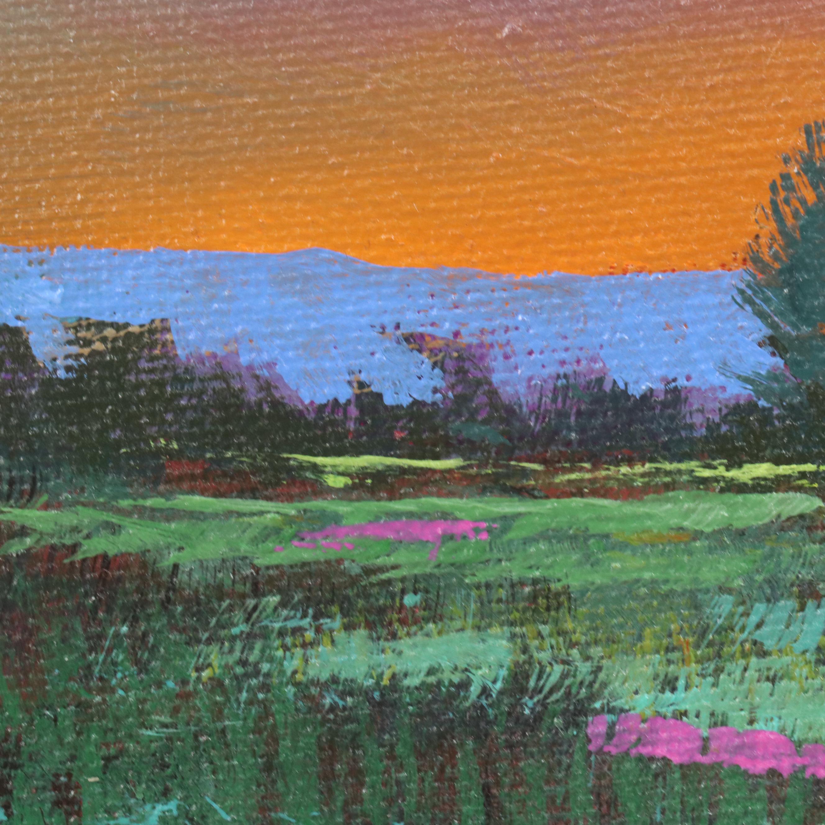 Doug "Bumo" Johnpeer Sunset Landscape Oil Painting, 2025