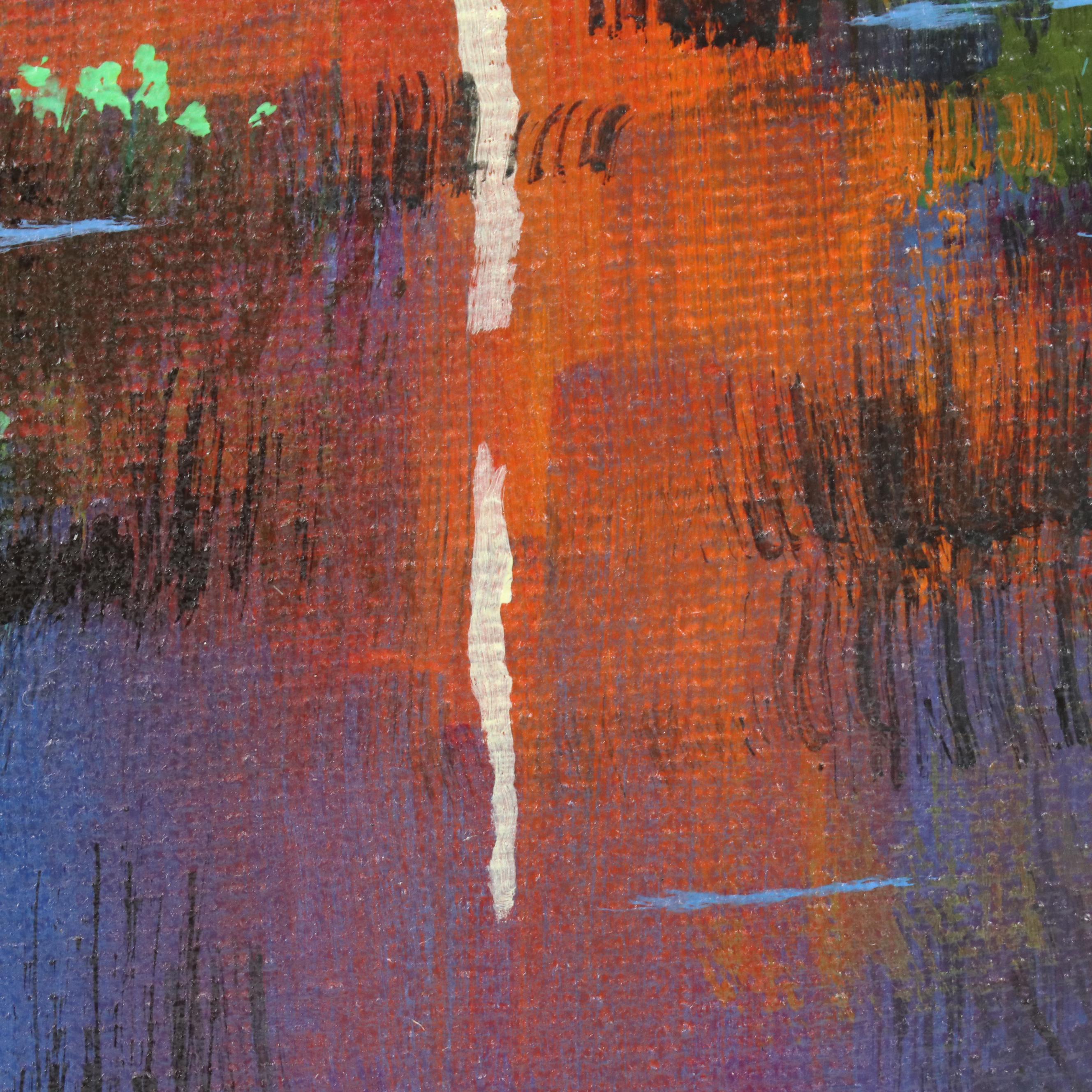 Doug "Bumo" Johnpeer Sunset Landscape Oil Painting, 2025