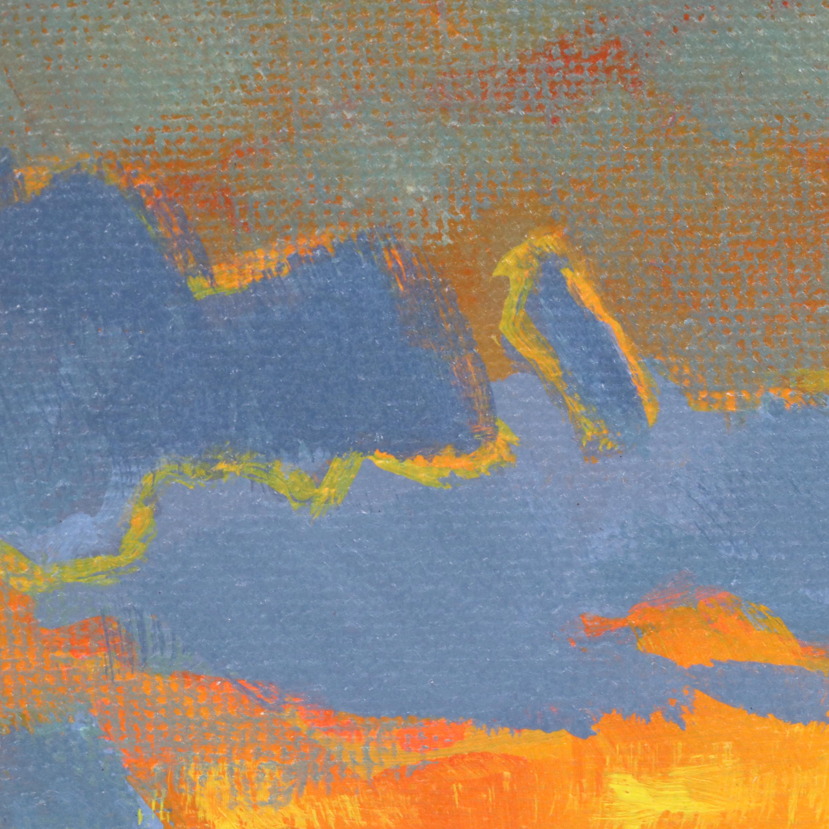 Doug "Bumo" Johnpeer Sunset Landscape Oil Painting, 2025