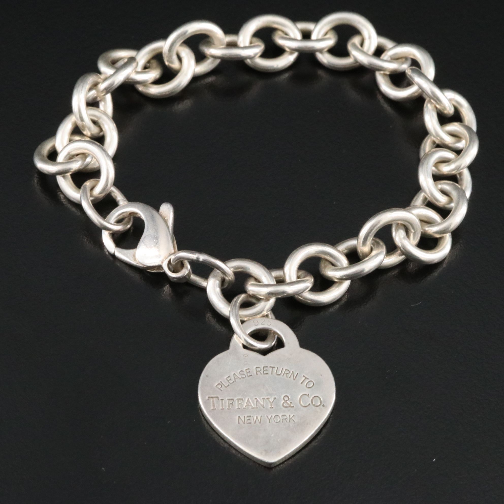 Tiffany & Co. Sterling Return to Tiffany Heart Charm Bracelet