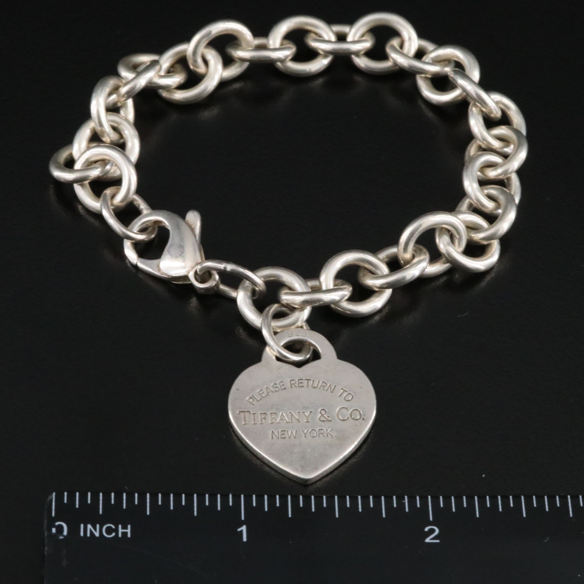 Tiffany & Co. Sterling Return to Tiffany Heart Charm Bracelet