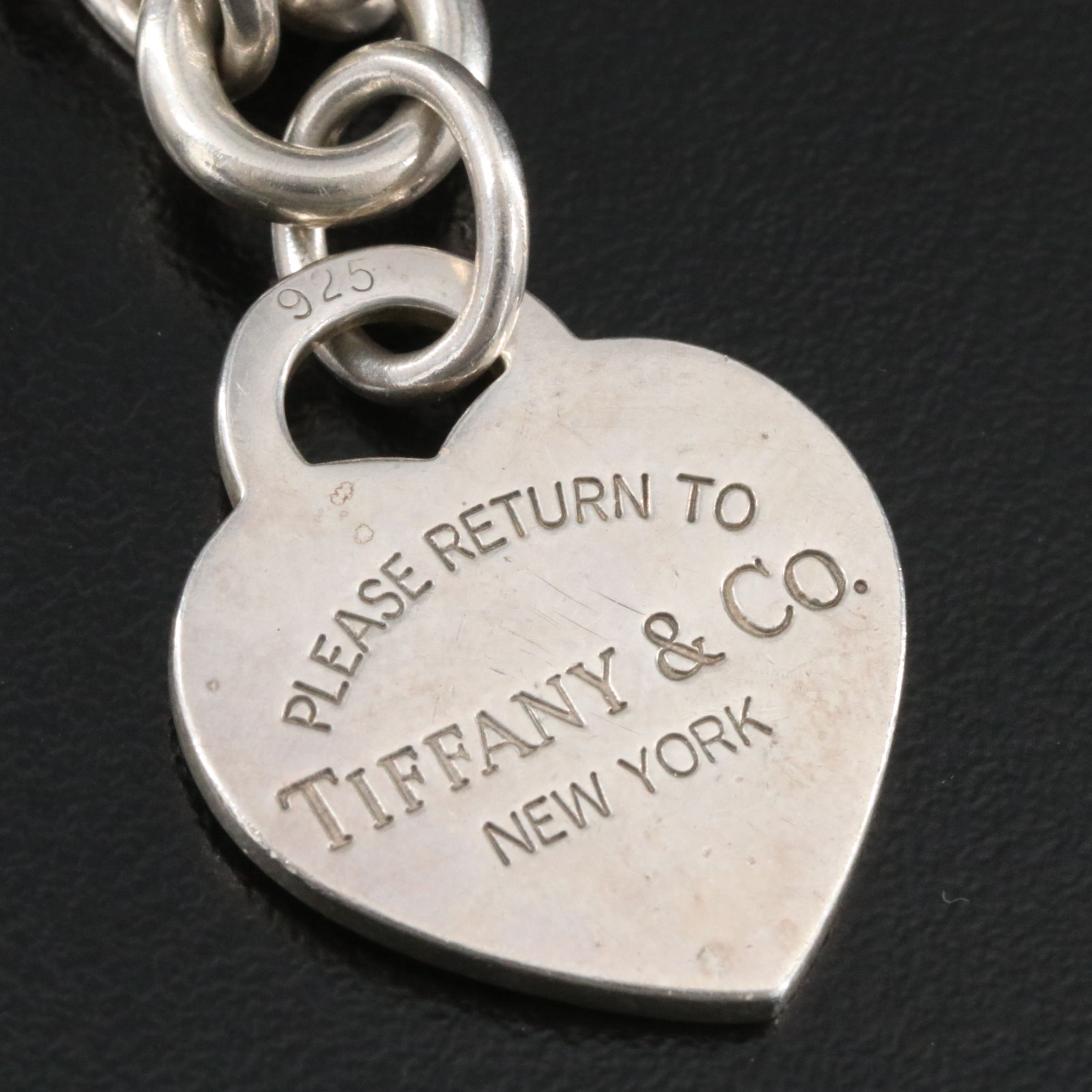 Tiffany & Co. Sterling Return to Tiffany Heart Charm Bracelet