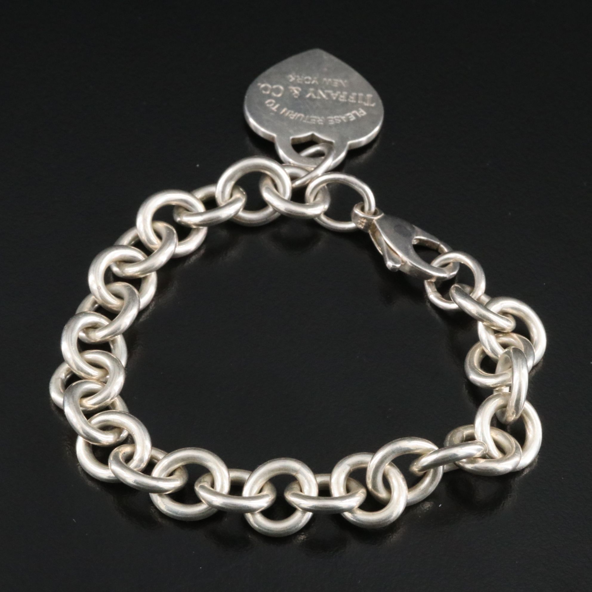 Tiffany & Co. Sterling Return to Tiffany Heart Charm Bracelet