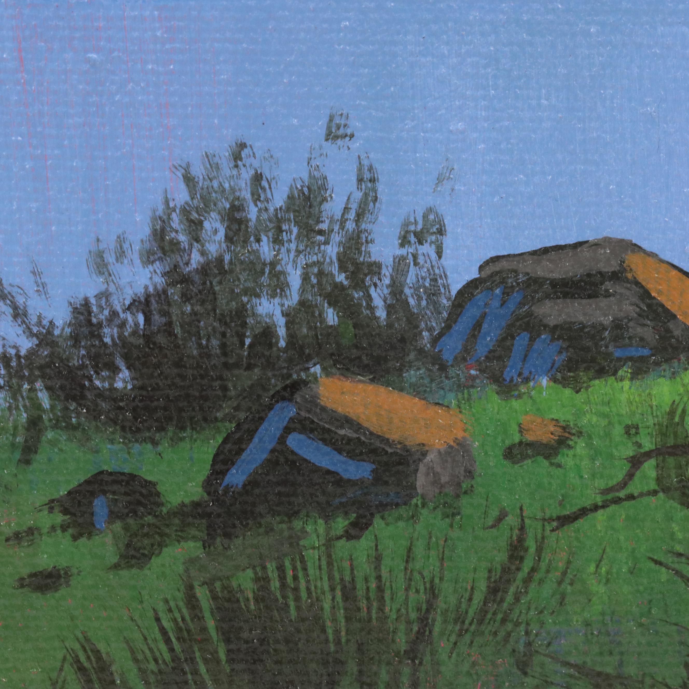 Doug "Bumo" Johnpeer Sunset Landscape Oil Painting, 2025